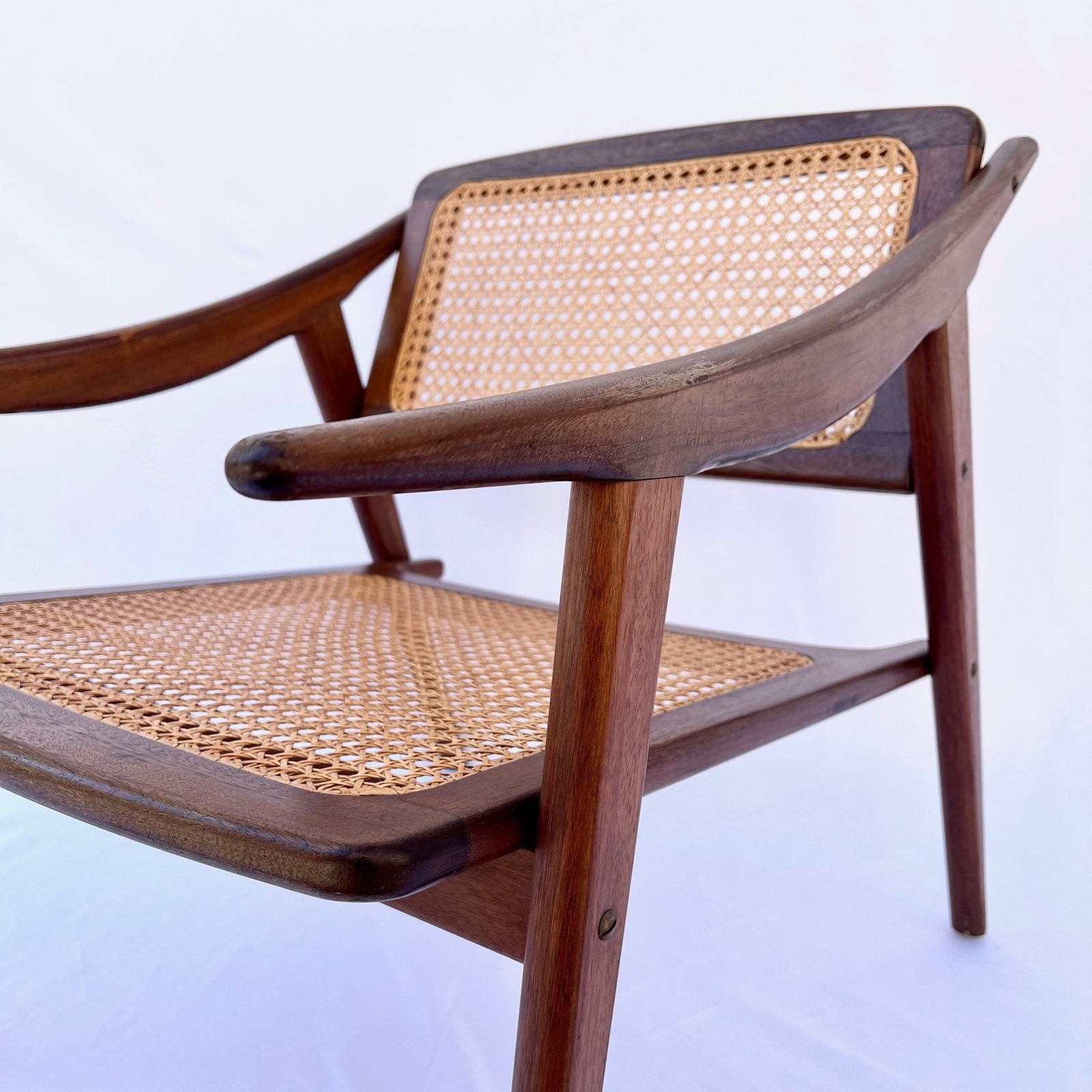 TEAK ARMCHAIR BY MICHEL DUCAROY FOR SNA ROSET, FRANCE, 1952