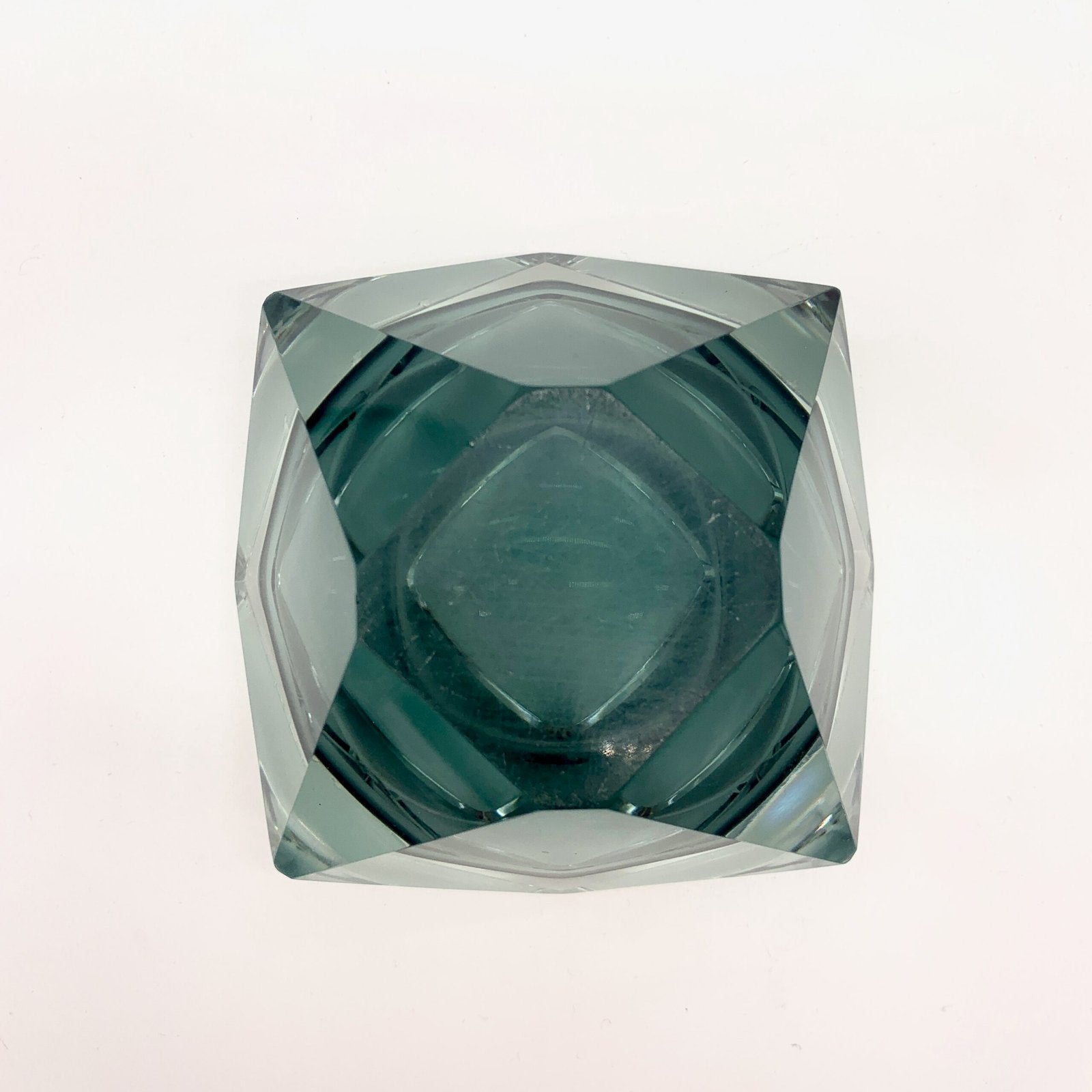 CENDRIER FORME DE DIAMAND, VERRE DE MURANO, 1960