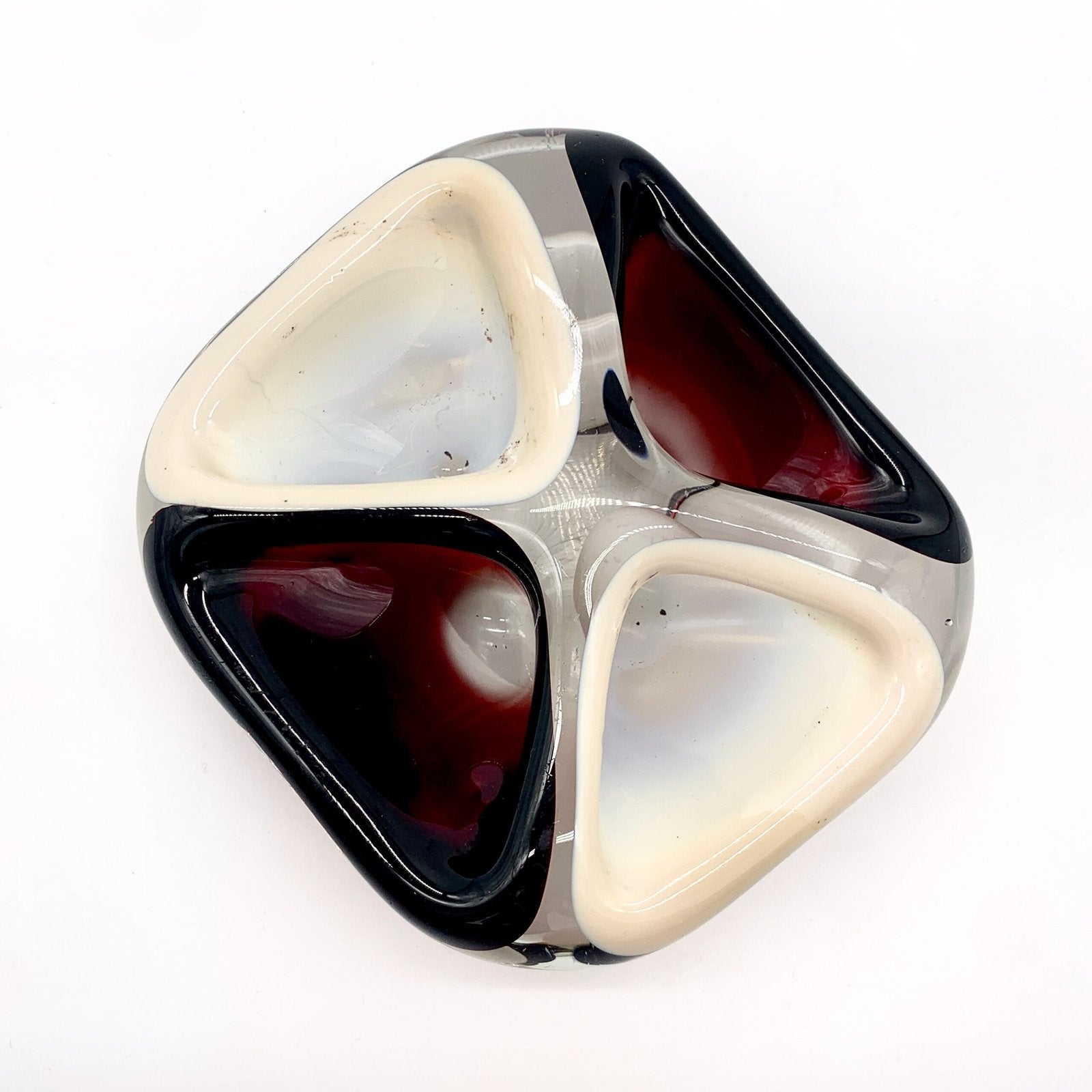 CENDRIER QUATRE COMPARTIMENTS, MURANO, 1960