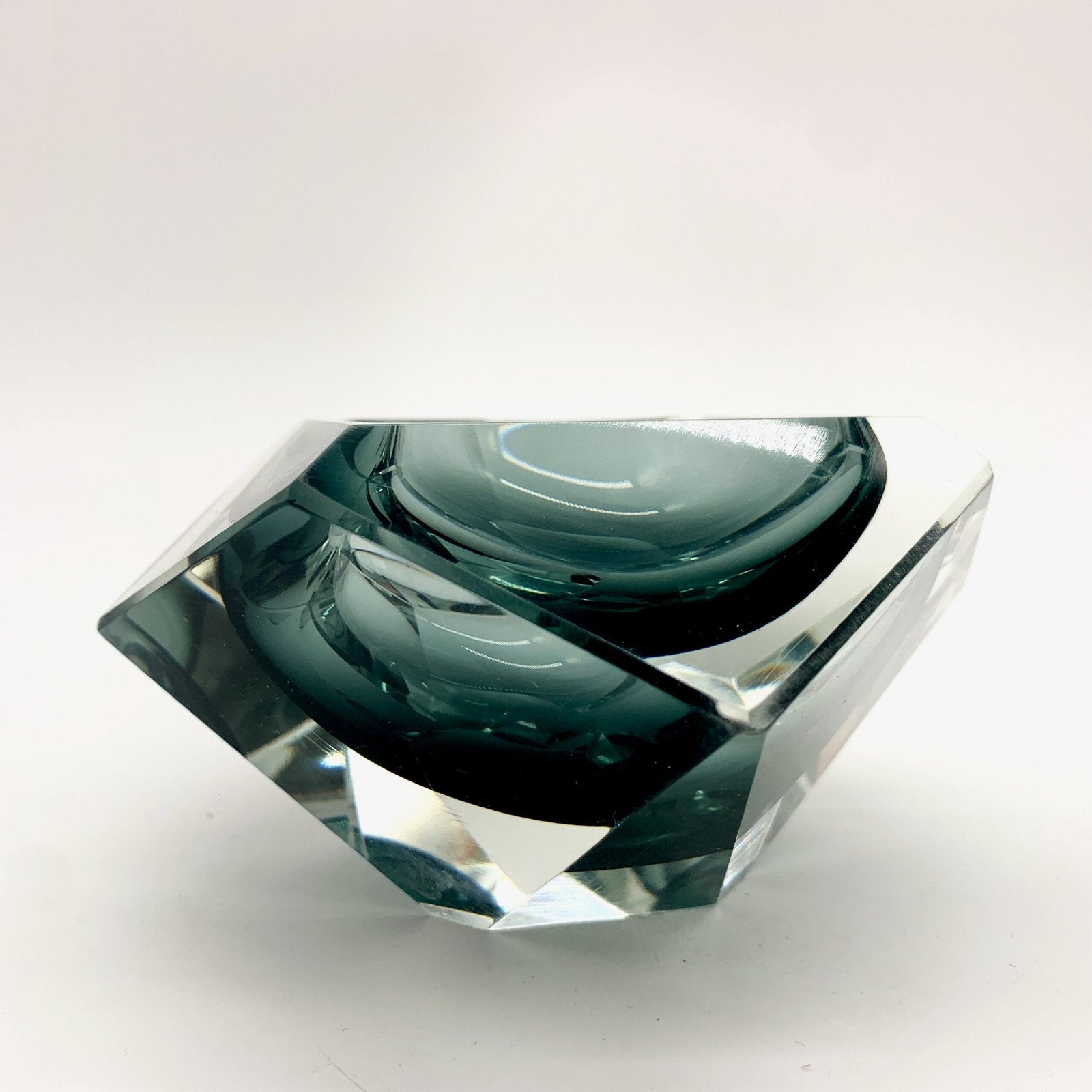 CENDRIER FORME DE DIAMAND, VERRE DE MURANO, 1960