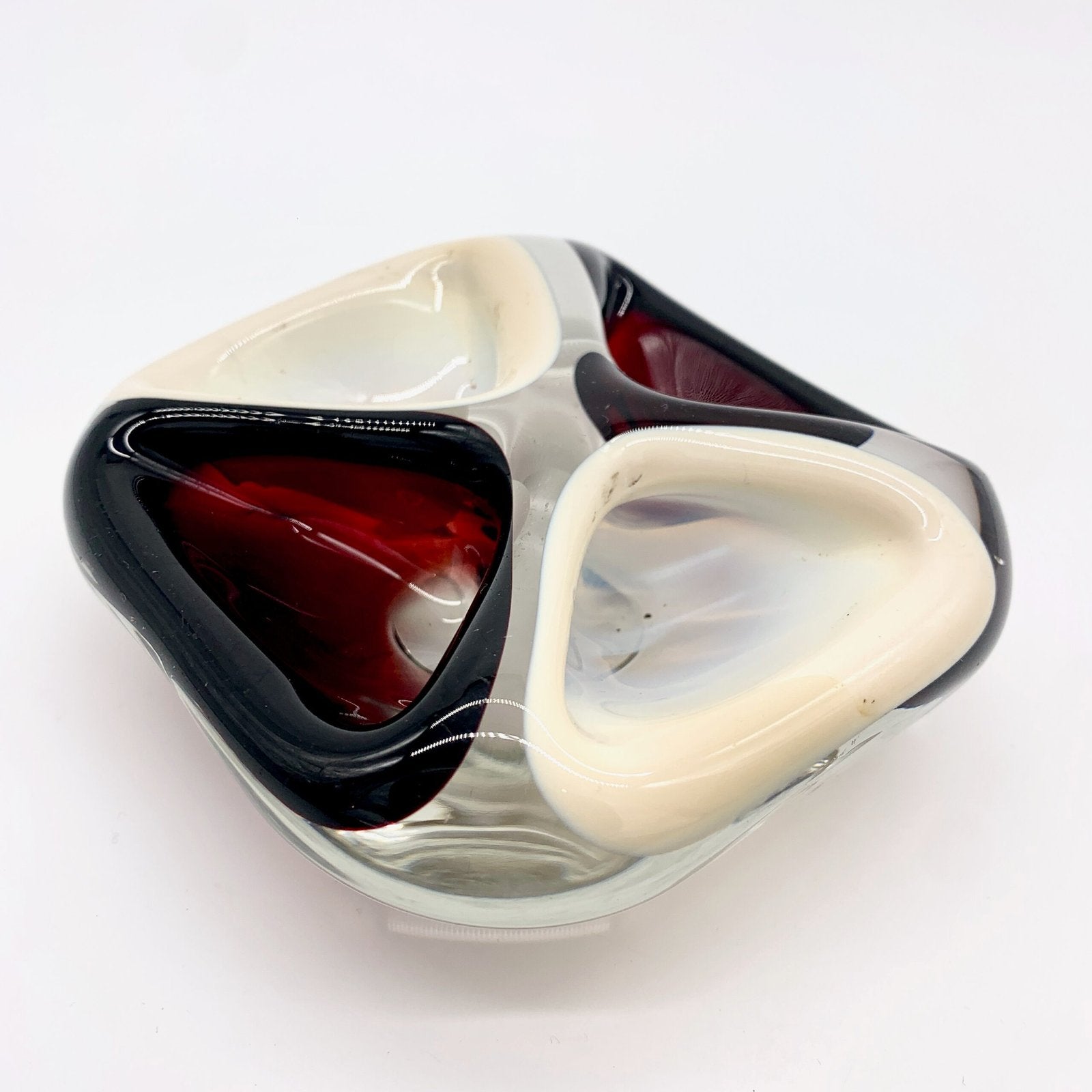 CENDRIER QUATRE COMPARTIMENTS, MURANO, 1960
