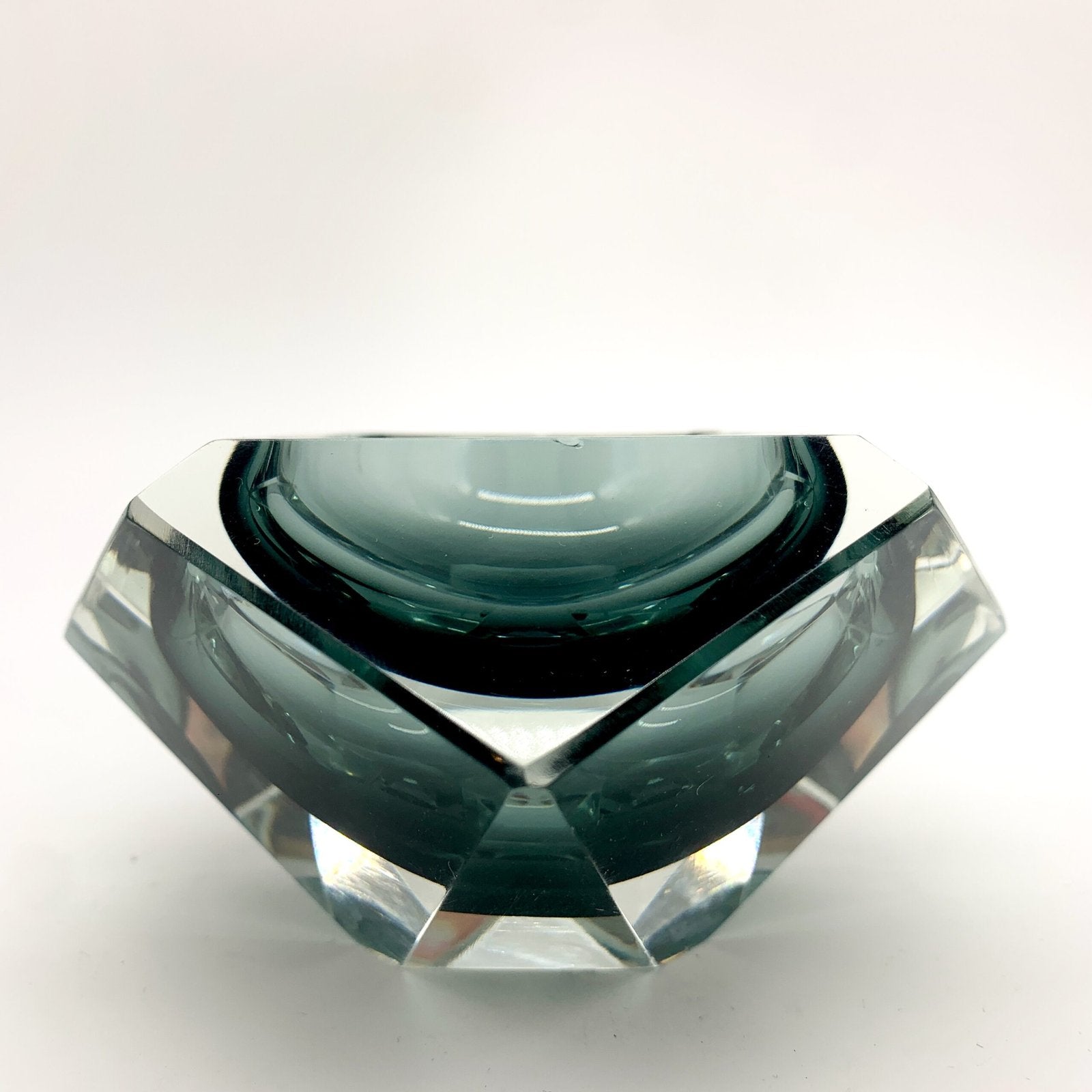 CENDRIER FORME DE DIAMAND, VERRE DE MURANO, 1960