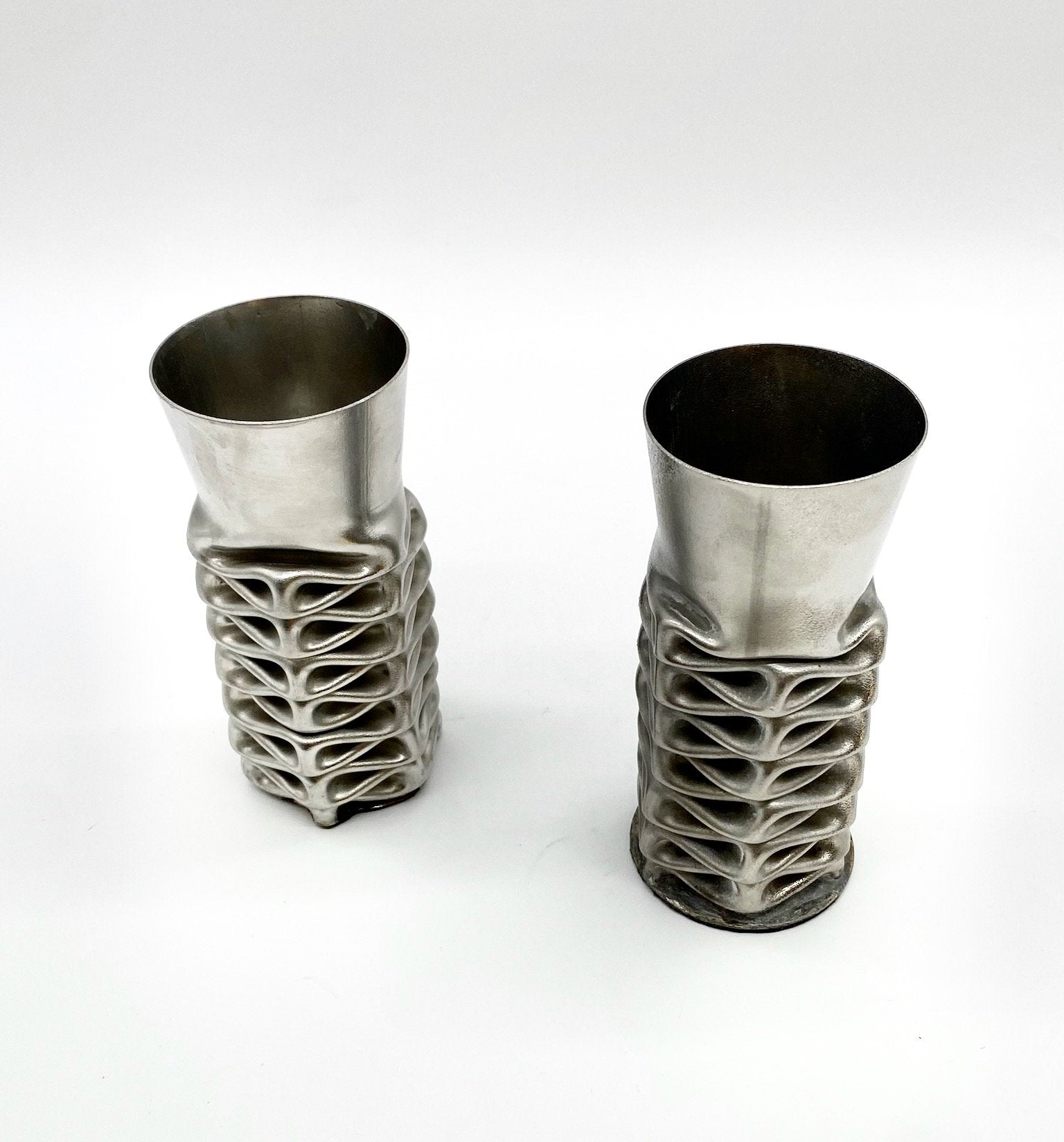 PAIRE DE VASES "COMPRESSION" PAR JACQUES MONIQUET – 1970s