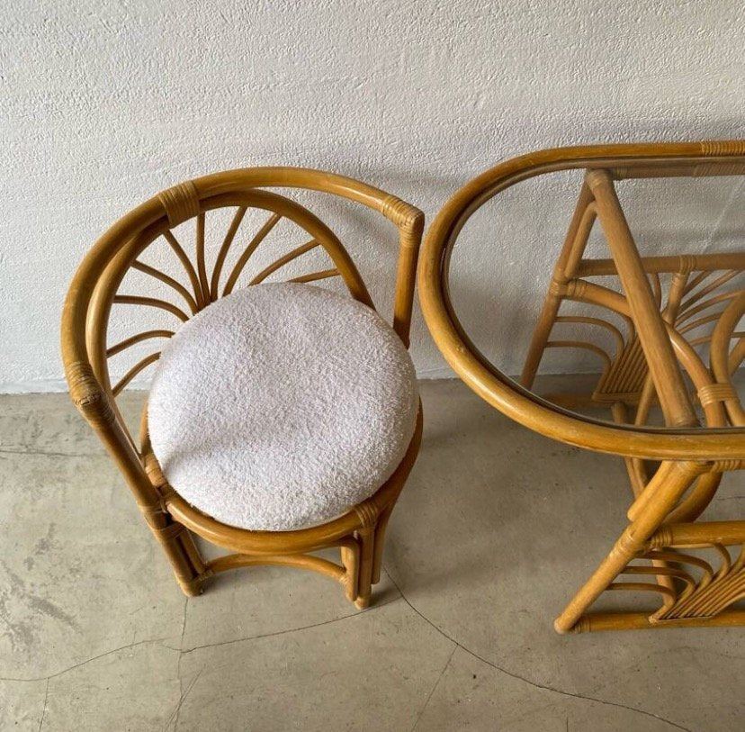TÊTE A TÊTE ROTIN / BAMBOU 70s
