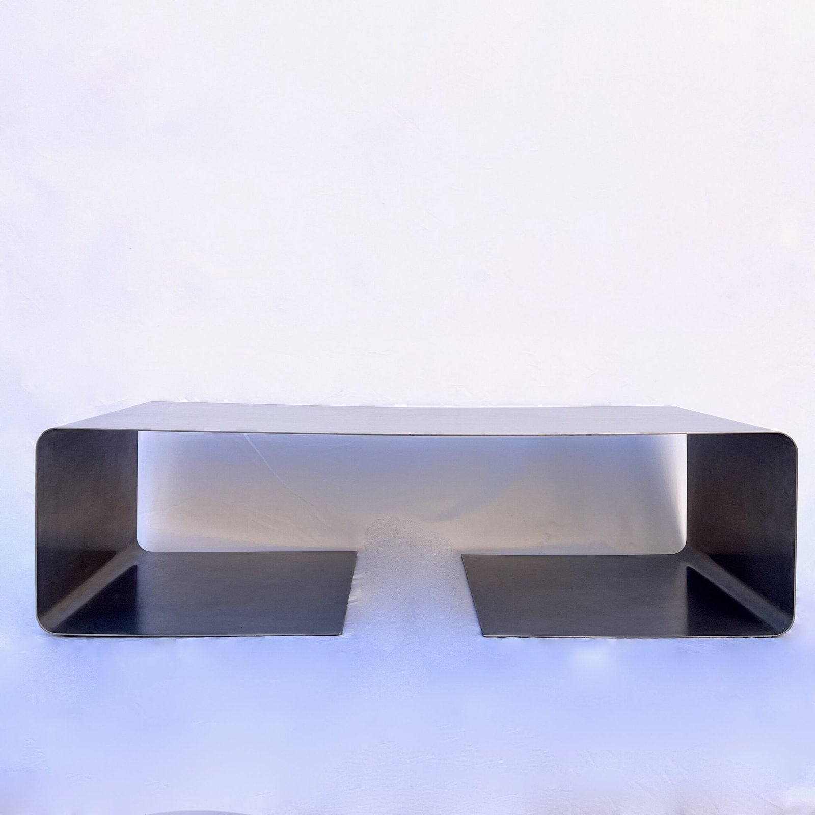 RECTANGULAR STAINLESS STEEL COFFEE TABLE, 1970S