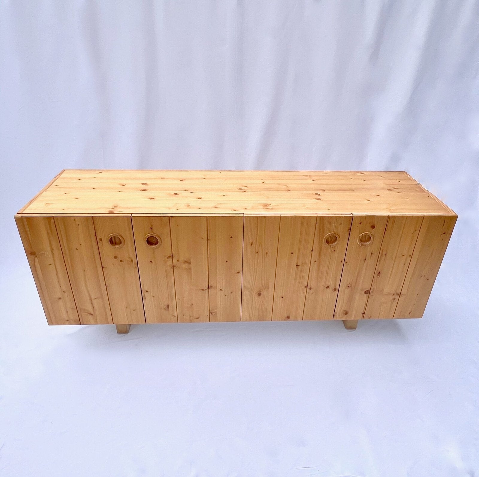 PINE SIDEBOARD "LES ARCS" MODEL BY CHARLOTTE PERRIAND, CIRCA 1960