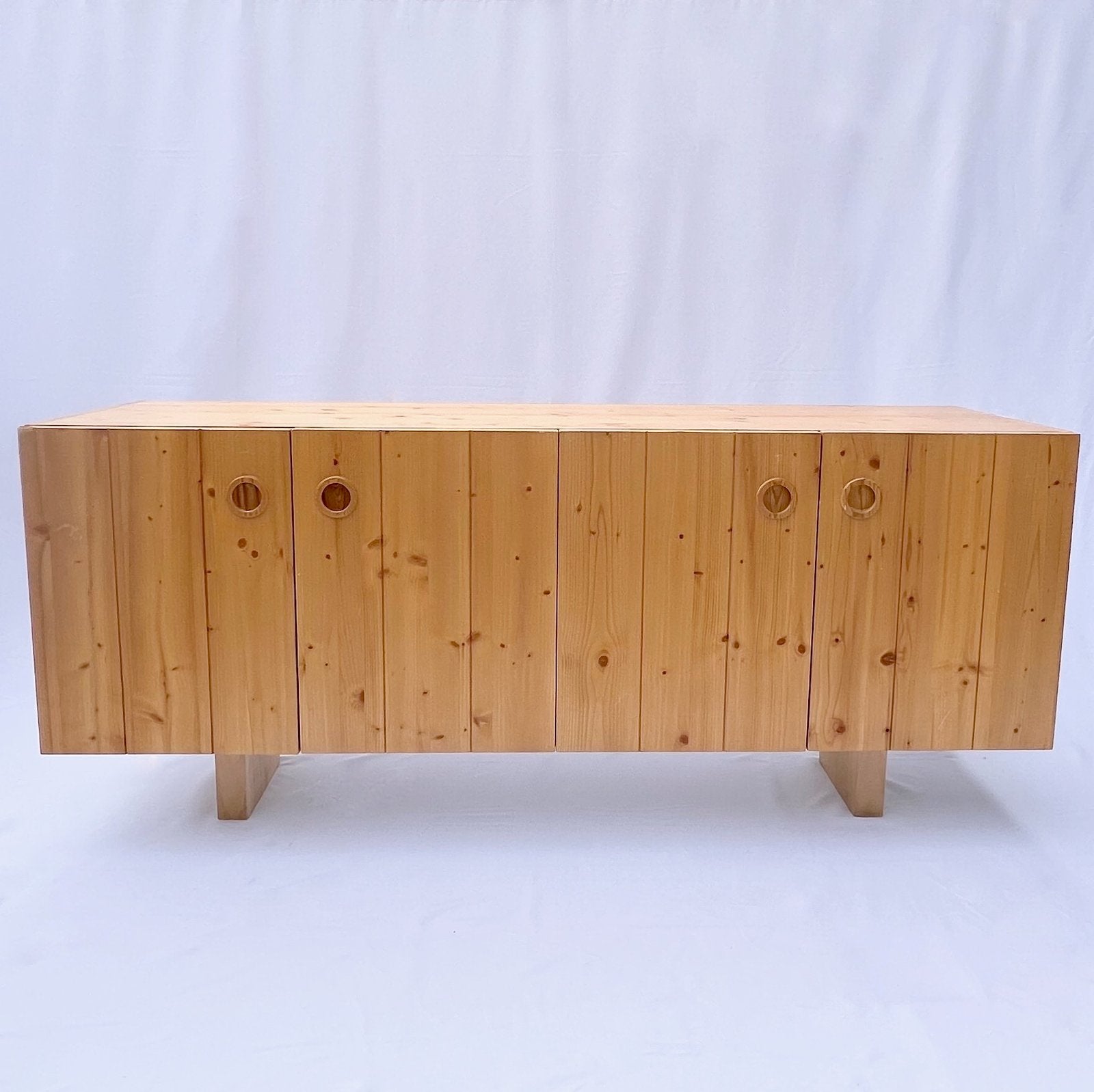 PINE SIDEBOARD "LES ARCS" MODEL BY CHARLOTTE PERRIAND, CIRCA 1960