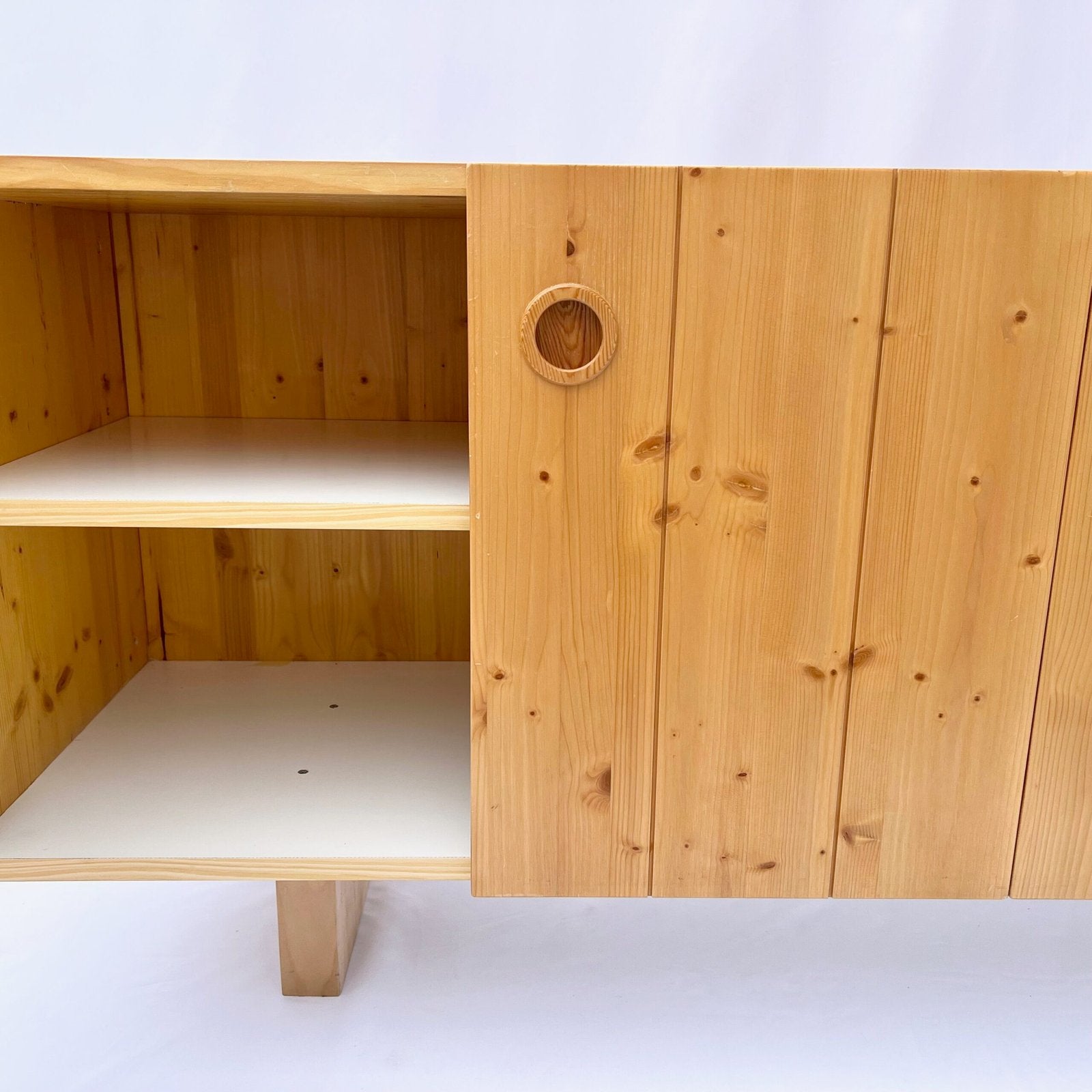 PINE SIDEBOARD "LES ARCS" MODEL BY CHARLOTTE PERRIAND, CIRCA 1960