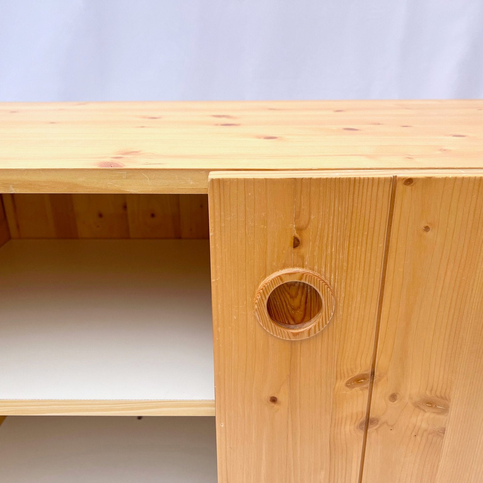 PINE SIDEBOARD "LES ARCS" MODEL BY CHARLOTTE PERRIAND, CIRCA 1960