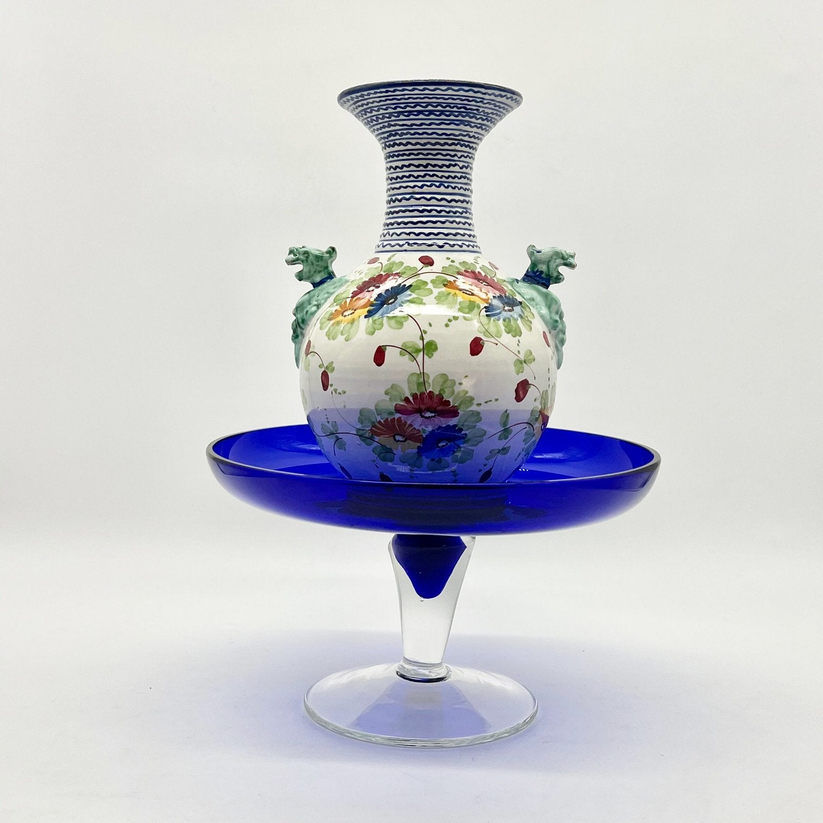 GRANDE COUPE A FRUITS BLEU, MURANO, 1970