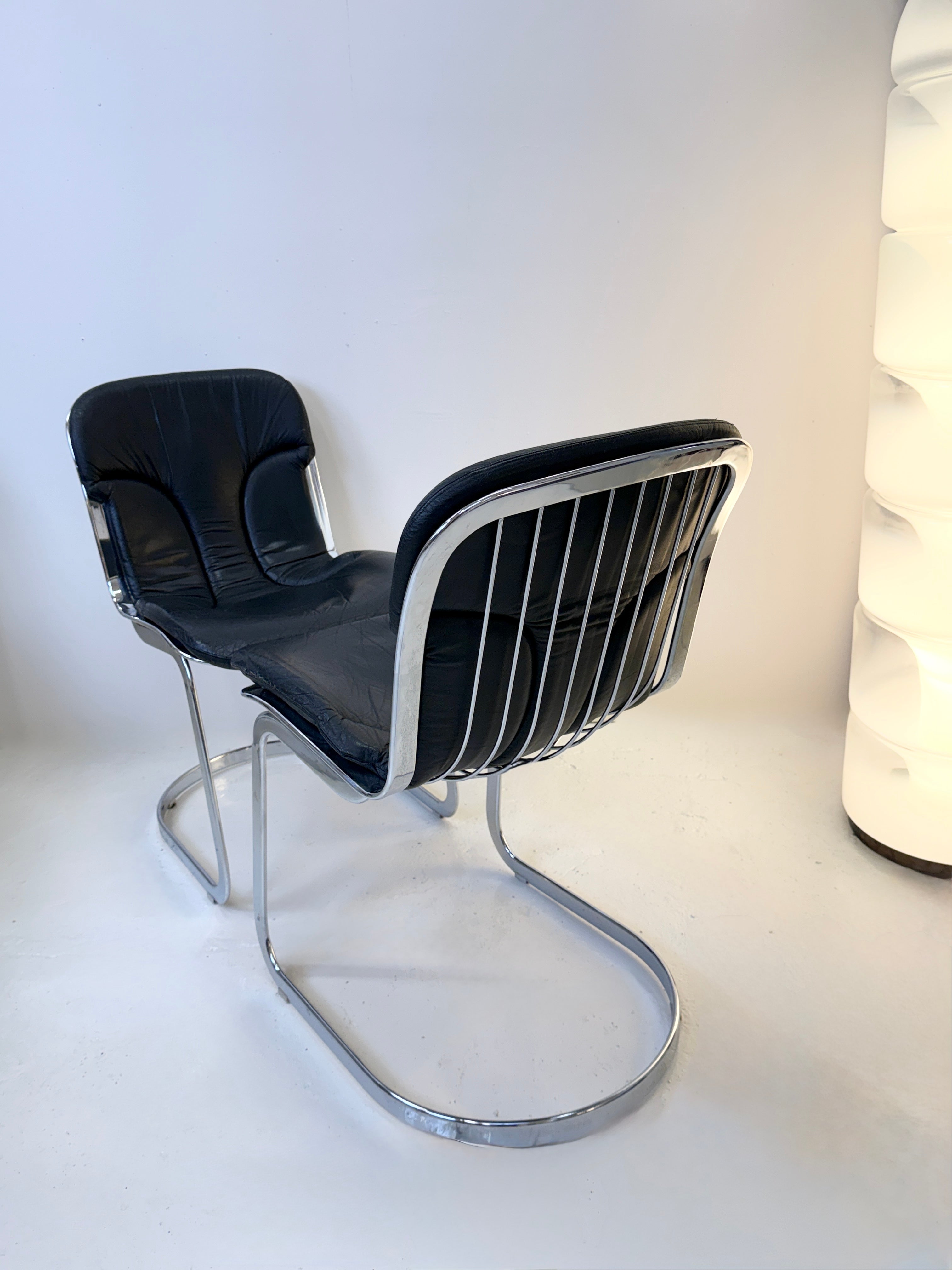 ENSEMBLE DE 4 CHAISES PAR WILLY RIZZO, 1970s