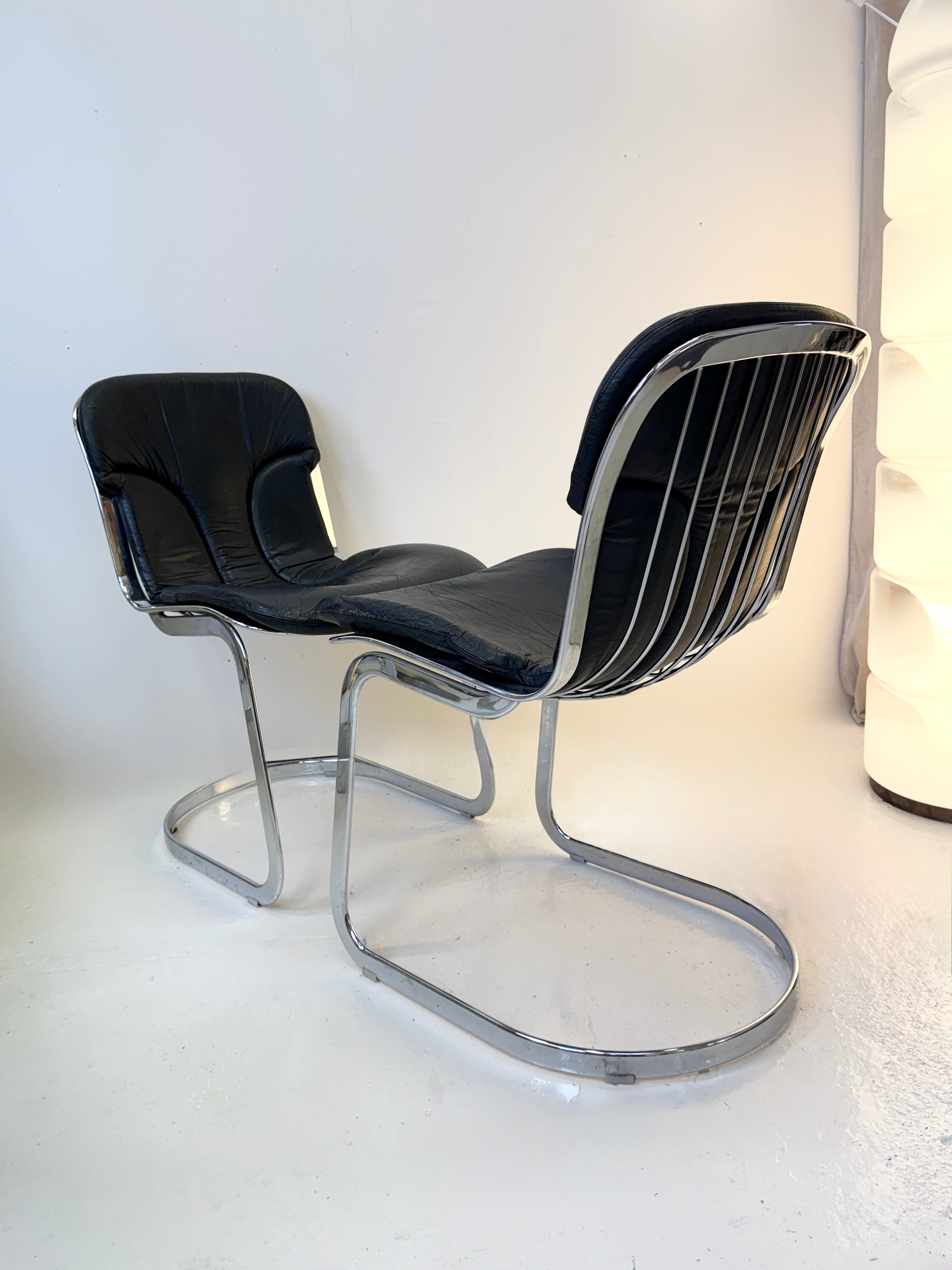 ENSEMBLE DE 4 CHAISES PAR WILLY RIZZO, 1970s
