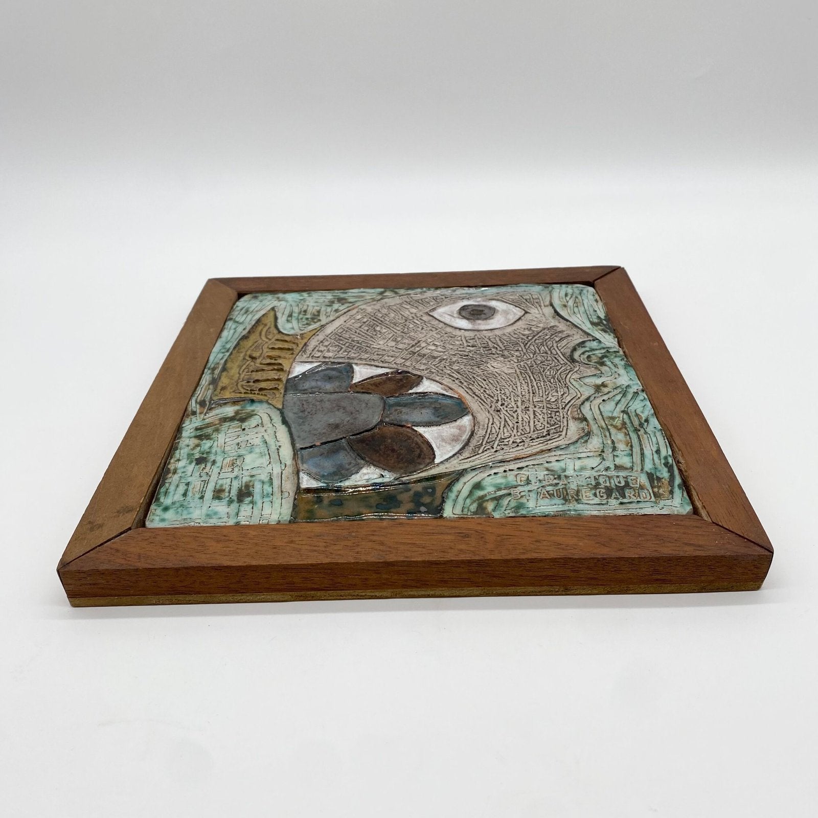 CÉRAMIQUE MURALE ANTHROPOMORPHE, "BEAUREGARD", 1960s
