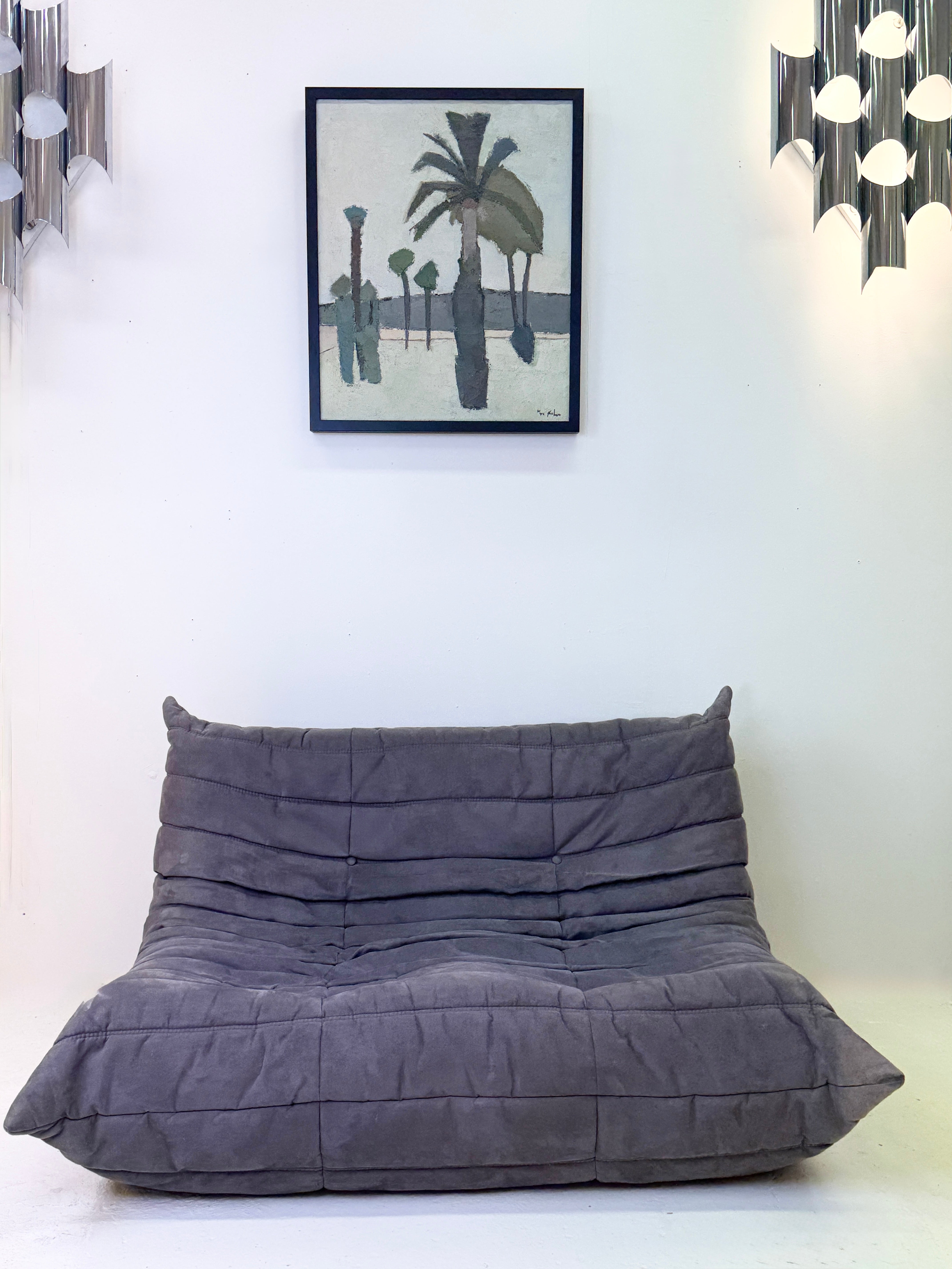 CANAPÉ TOGO 2 PLACES "LIGNE ROSET", GRIS SOURIS