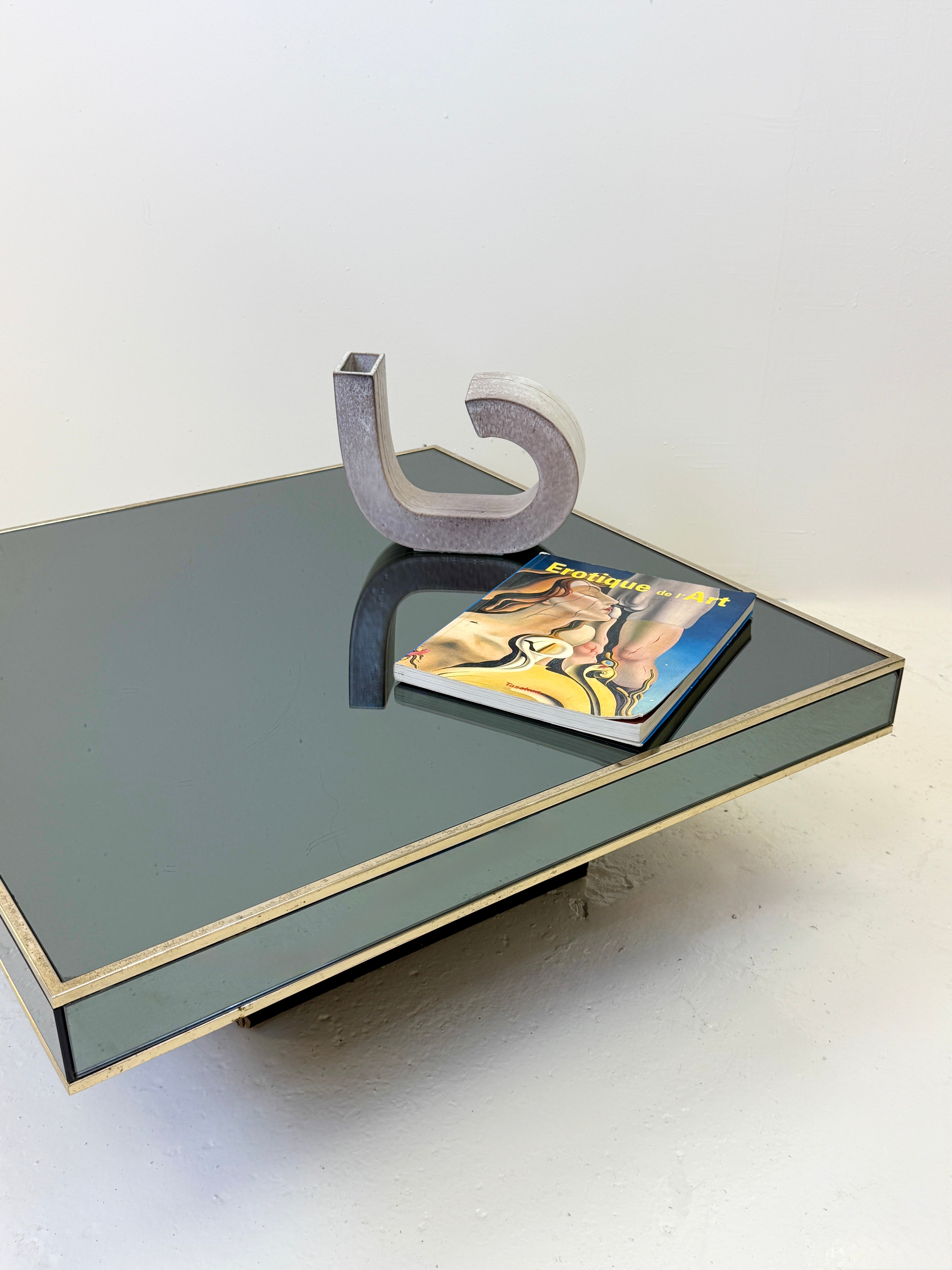 TABLE BASSE "MIROIR" CIDUE, ITALIE 1970s