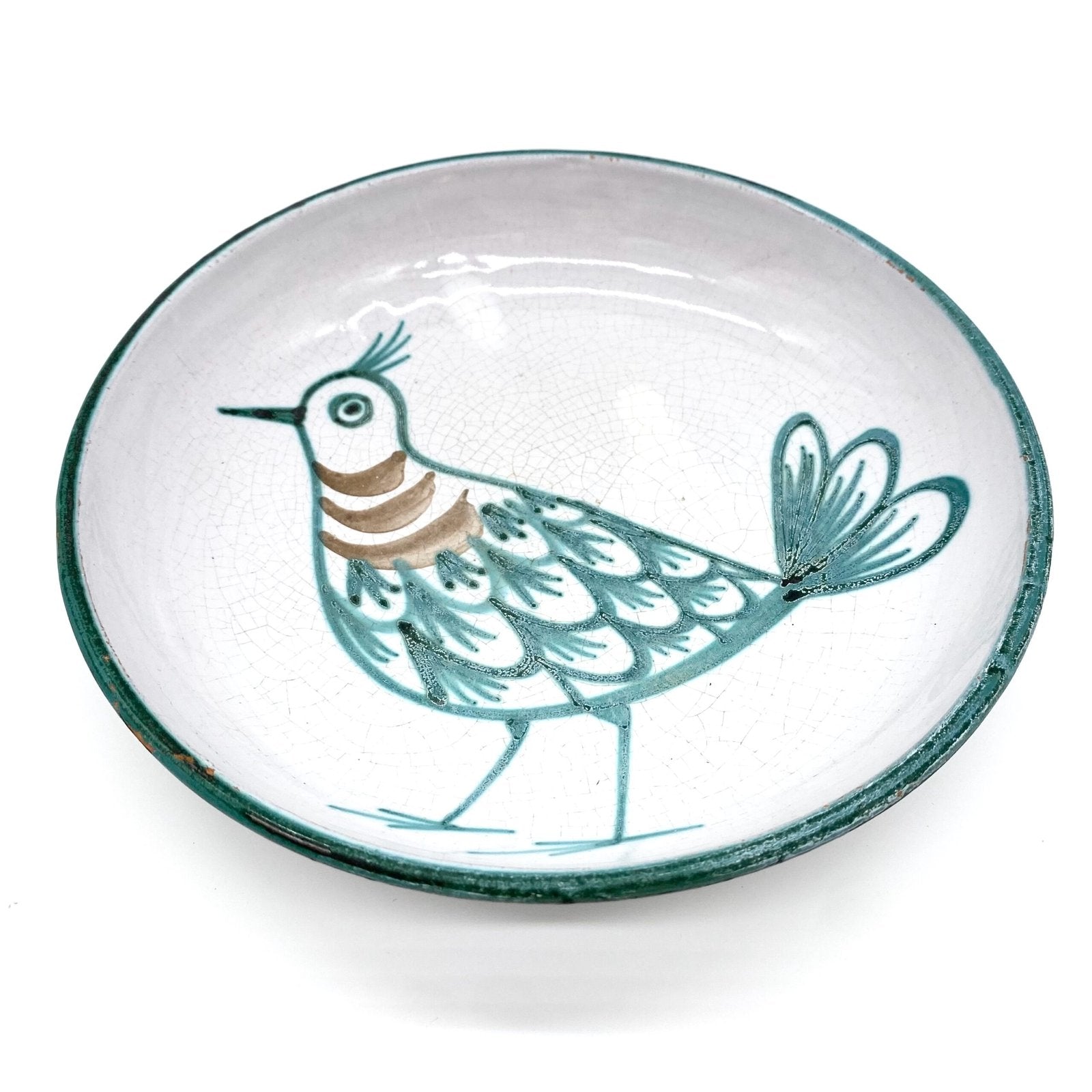 ASSIETTE CREUSE AU DÉCOR D’UN OISEAU - ROBERT PICAULT, 1960s