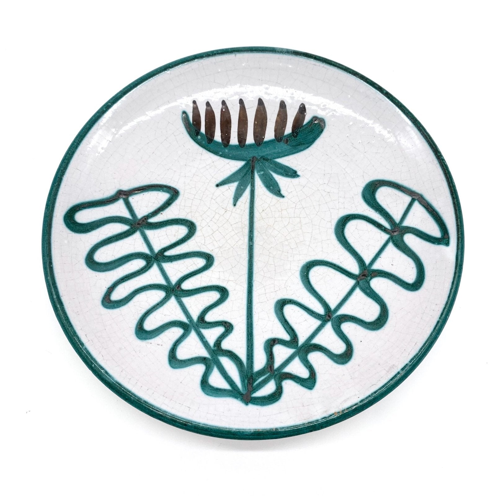 ASSIETTE AU DÉCOR FLORAL – ROBERT PICAULT 1960