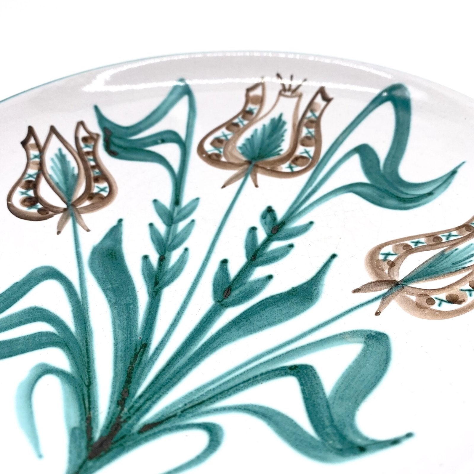 GRANDE ASSIETTE AU DÉCOR FLORAL - ROBERT PICAULT 1960