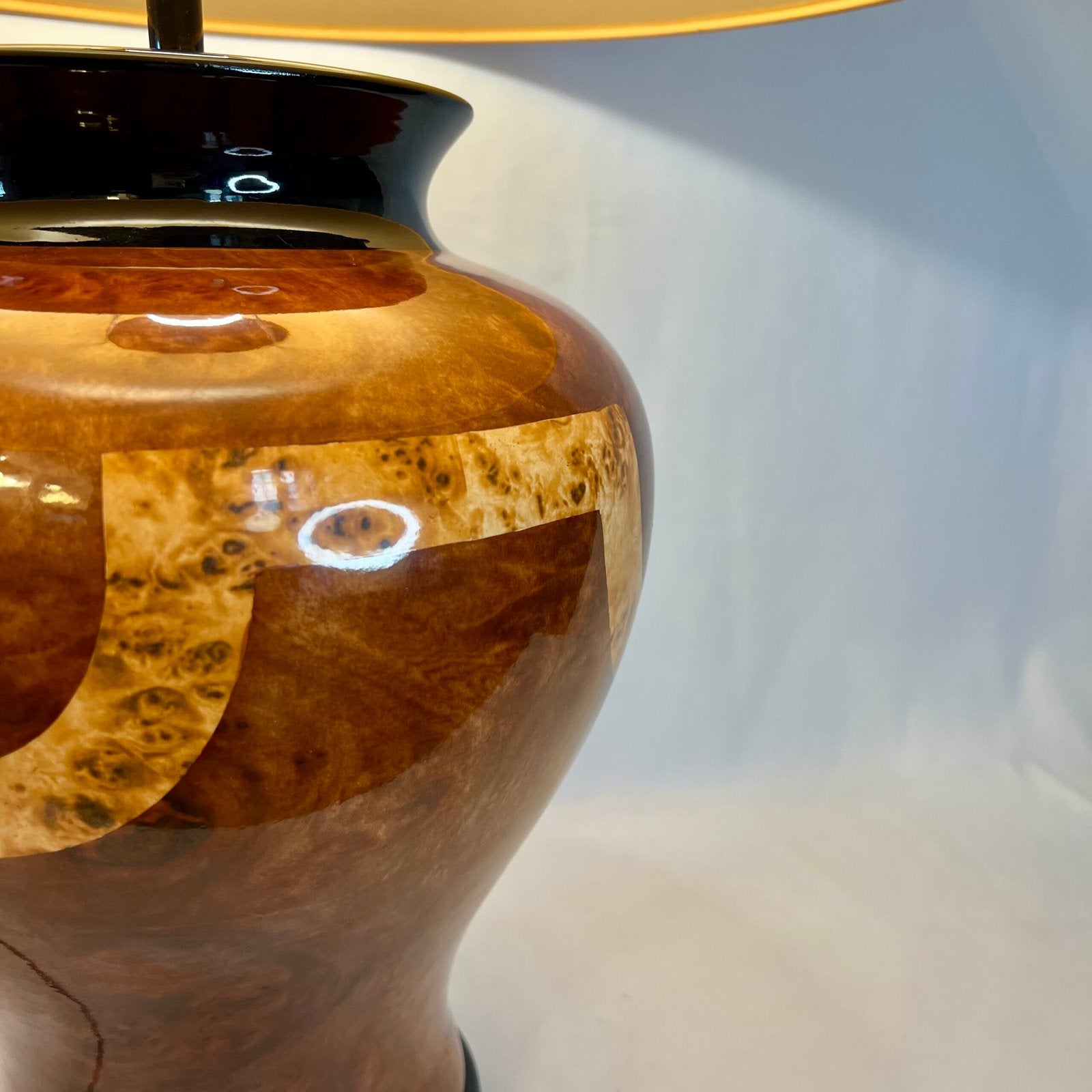 GRANDE LAMPE DE SALON "LANCEL PARIS", 1980s. MADE IN ITALY