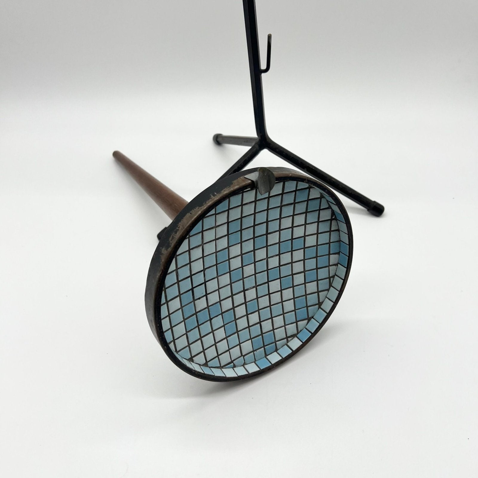 CENDRIER SUR PIED "BLUE MOSAÏQUE", 1950s