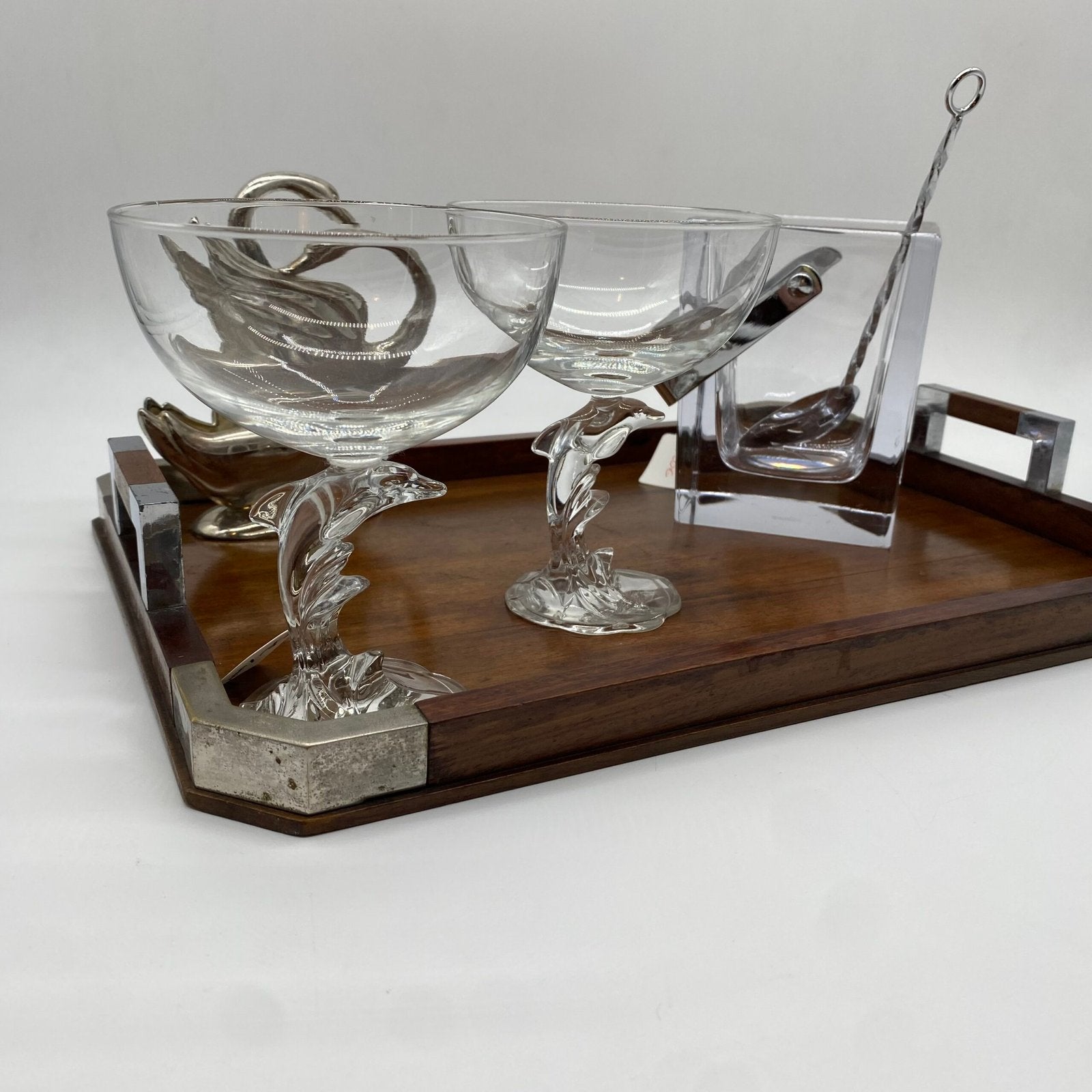 PLATEAU "ART DÉCO" EN BOIS MASSIF – 1930s