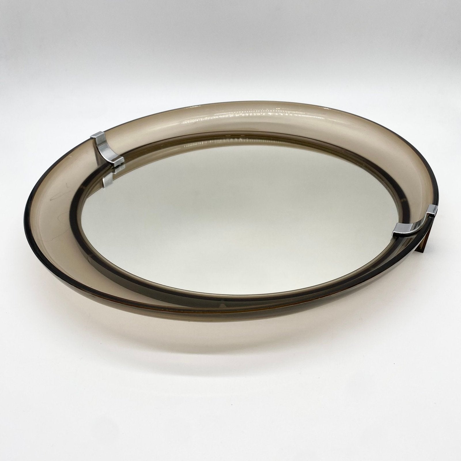 MIROIR "SPACE AGE" EN PLEXI FUMÉ – 1970s