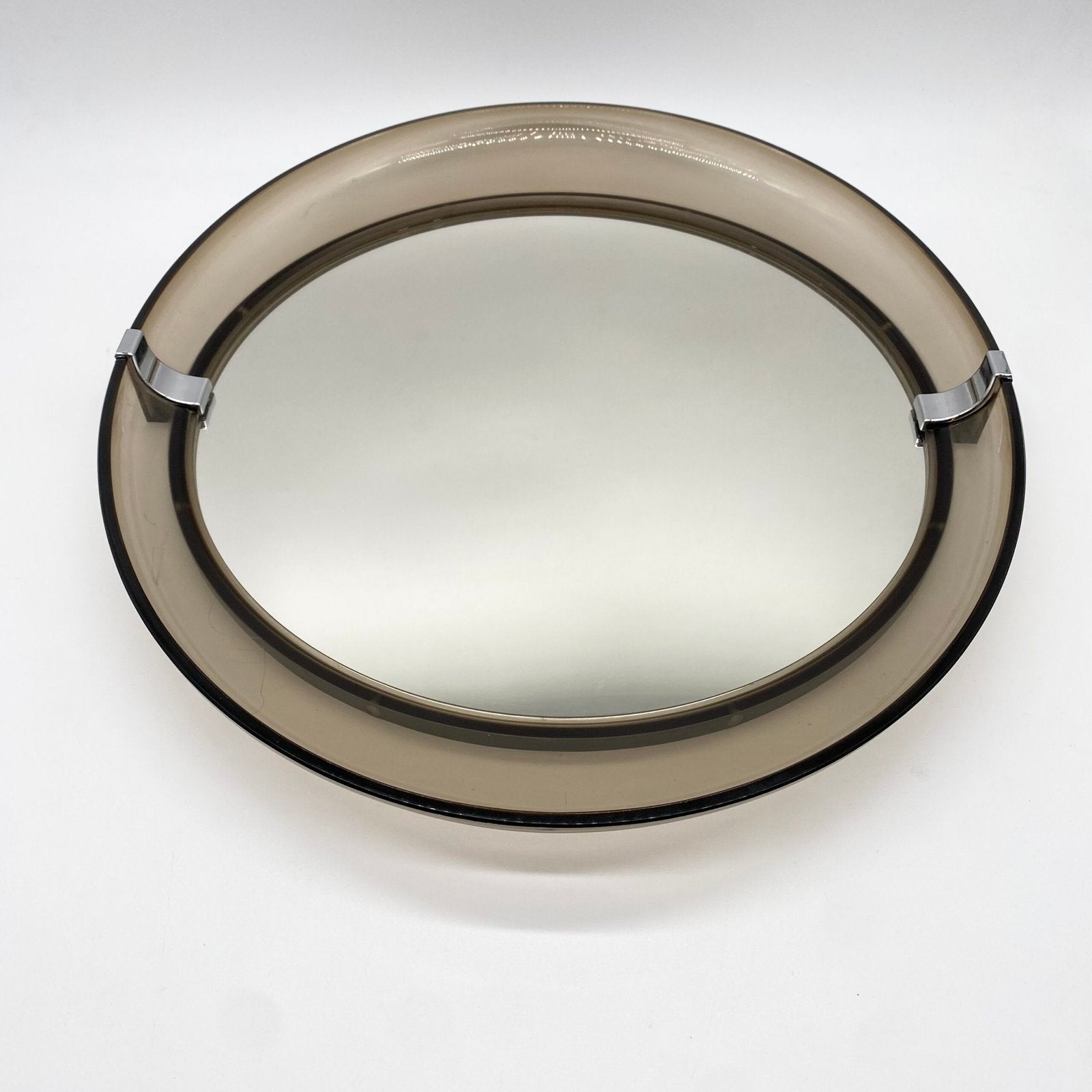 MIROIR "SPACE AGE" EN PLEXI FUMÉ – 1970s