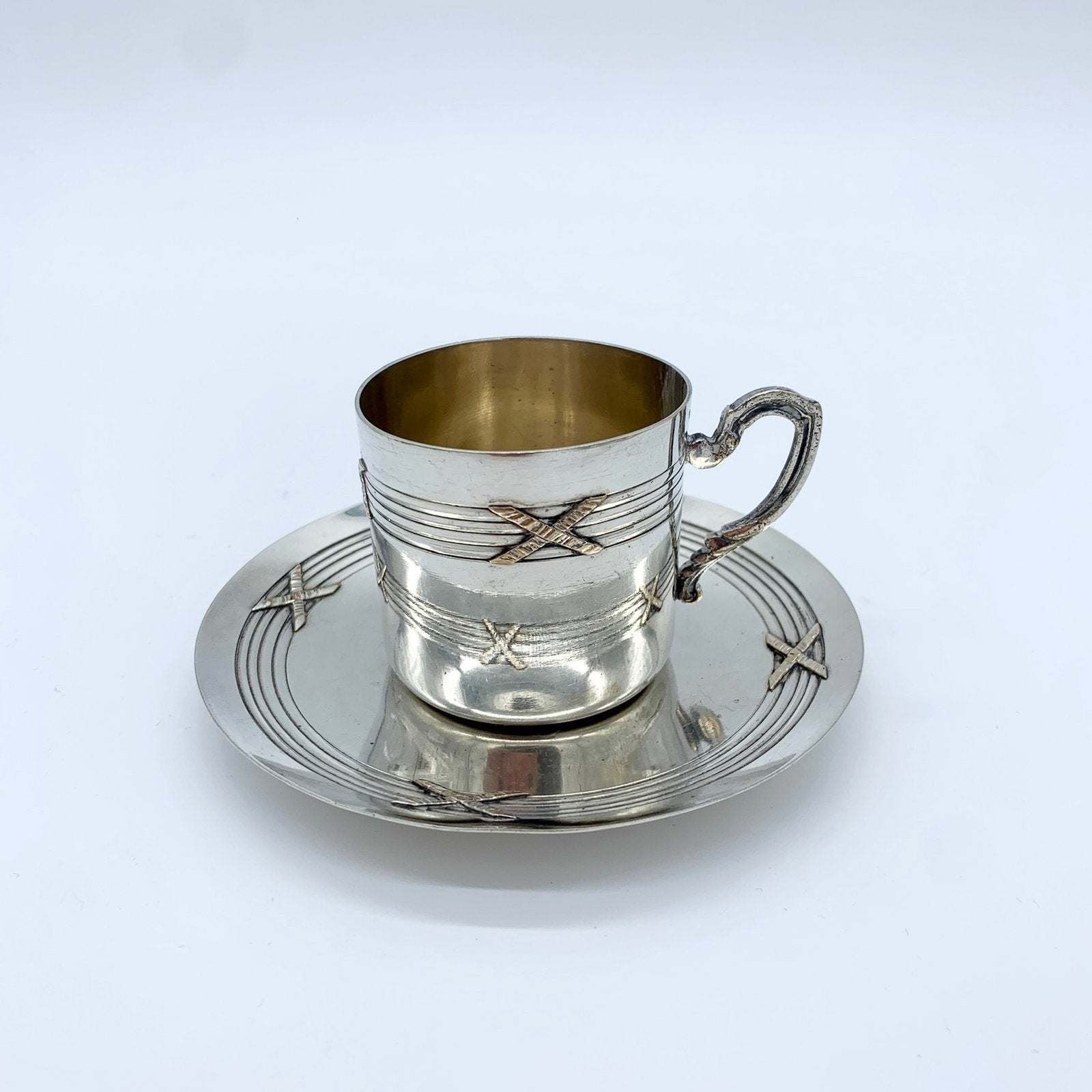 SERVICE DE TASSES À CAFÉ (X8) "ORBRILLE"  , 1950s