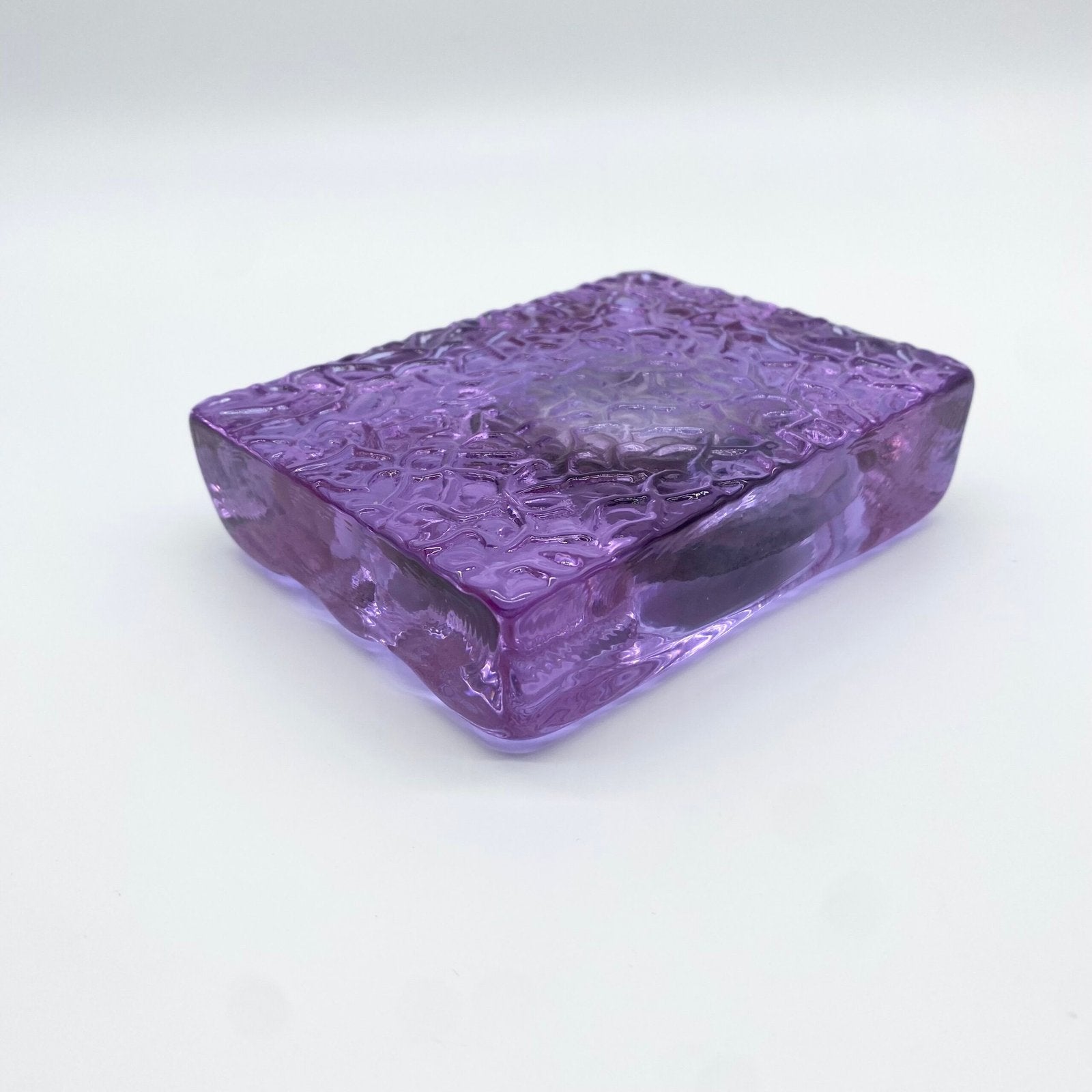 CENDRIER "VIOLET MURANO & SILVER", 1970s