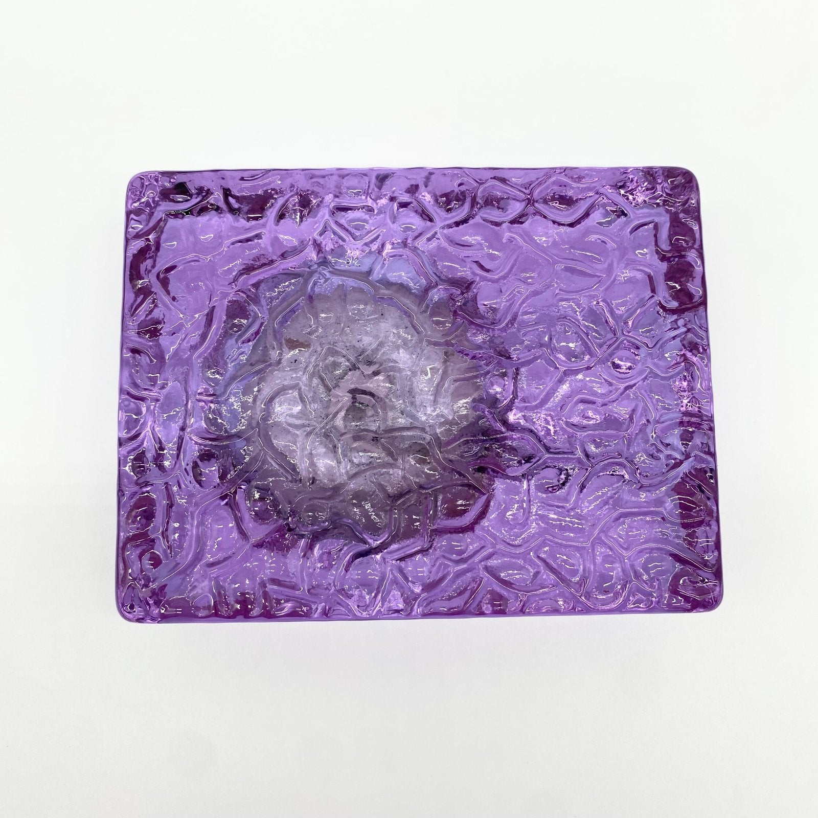 CENDRIER "VIOLET MURANO & SILVER", 1970s