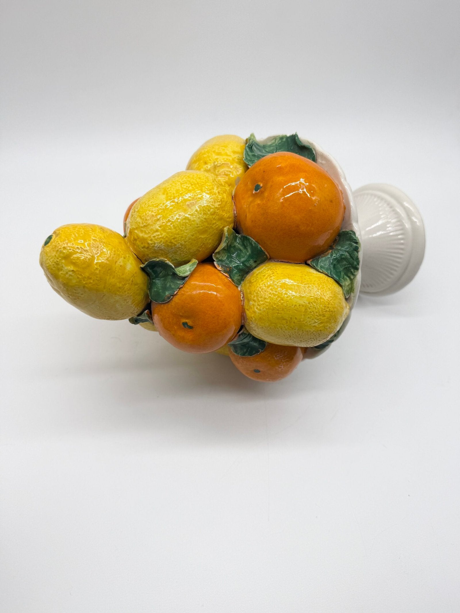 CENTRE DE TABLE MAJOLIQUE – "CORBEILLE AUX AGRUMES", ITALY 1960s