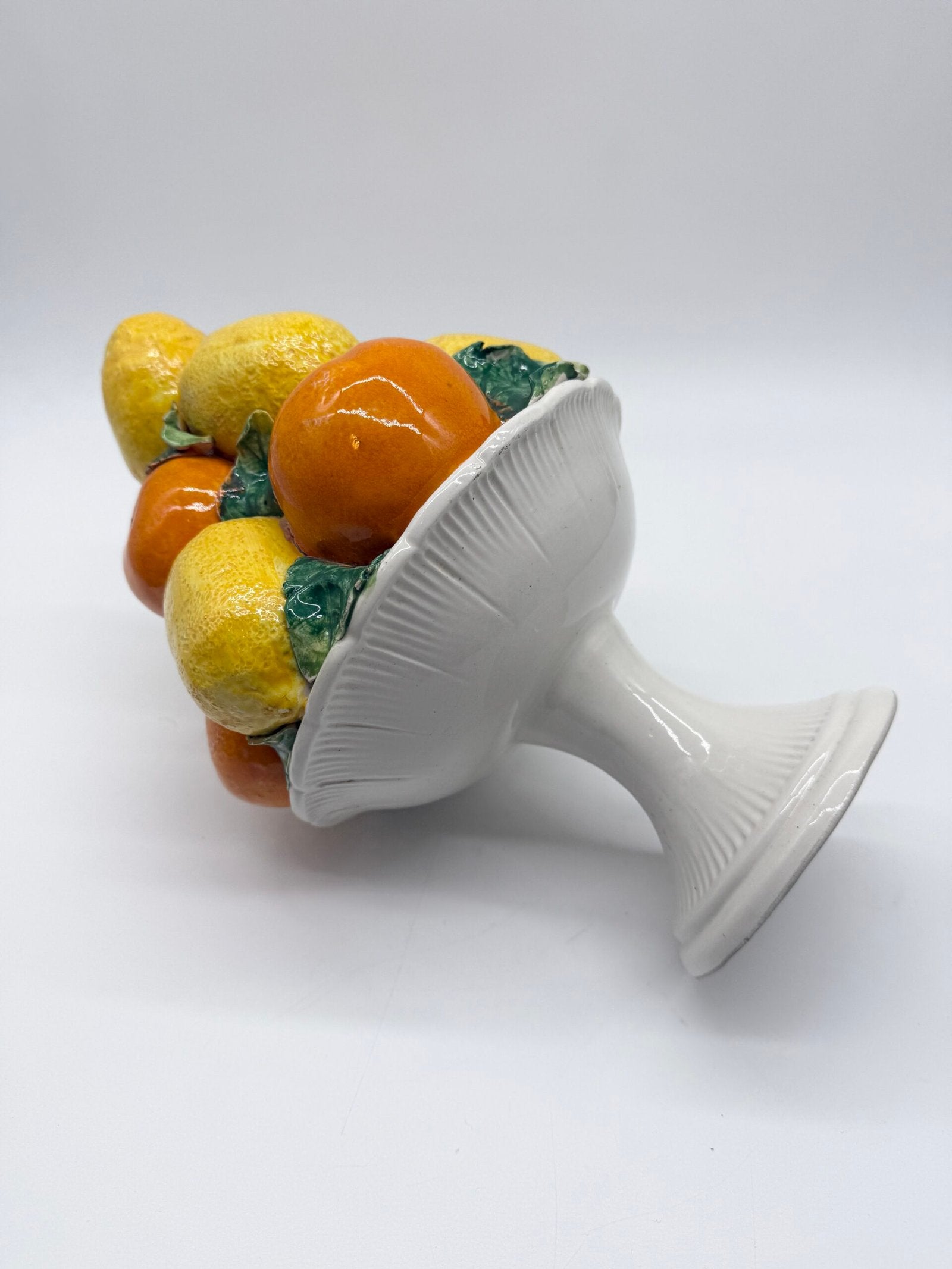 CENTRE DE TABLE MAJOLIQUE – "CORBEILLE AUX AGRUMES", ITALY 1960s