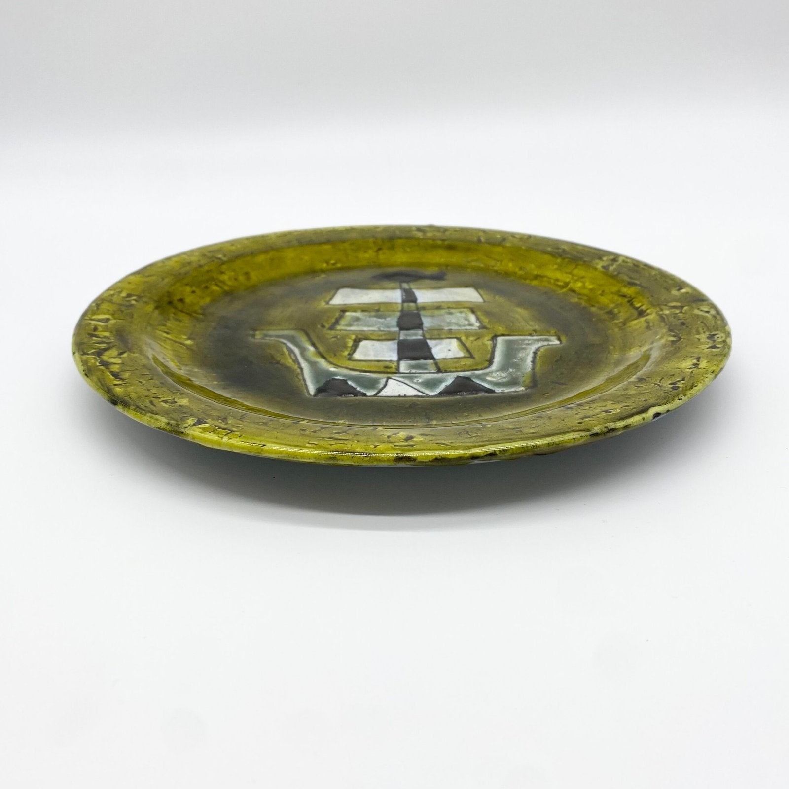 ASSIETTE CÉRAMIQUE "NAVIRE", 1950s