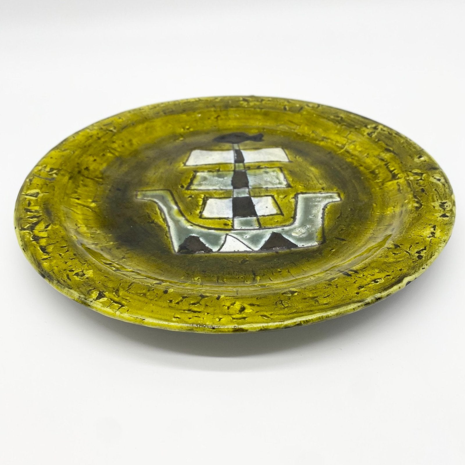 ASSIETTE CÉRAMIQUE "NAVIRE", 1950s