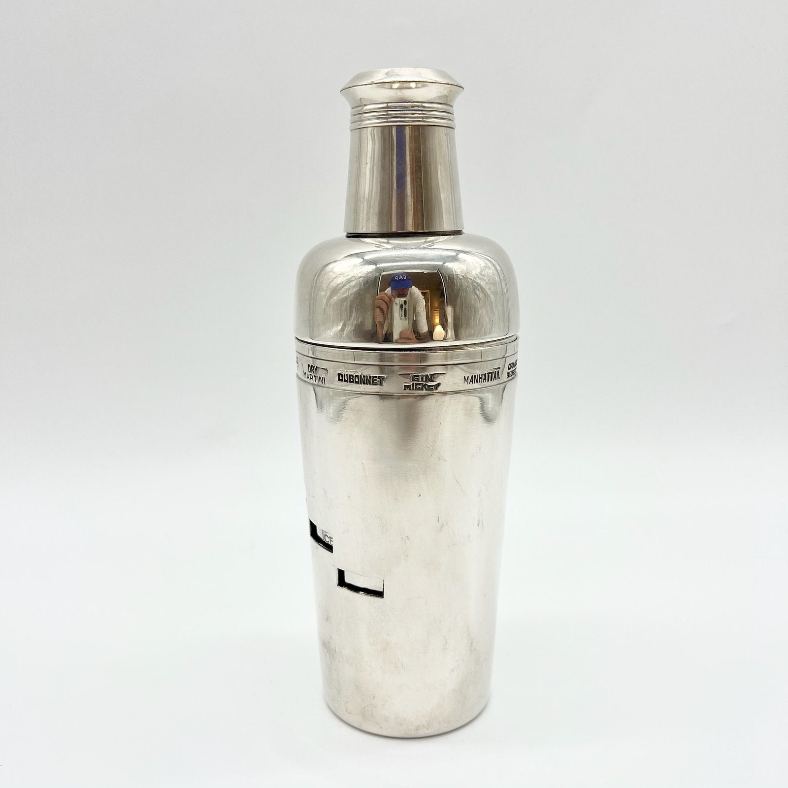 SHAKER ARGENT "DIAL A DRINK" BOSSI, ITALY 1960s