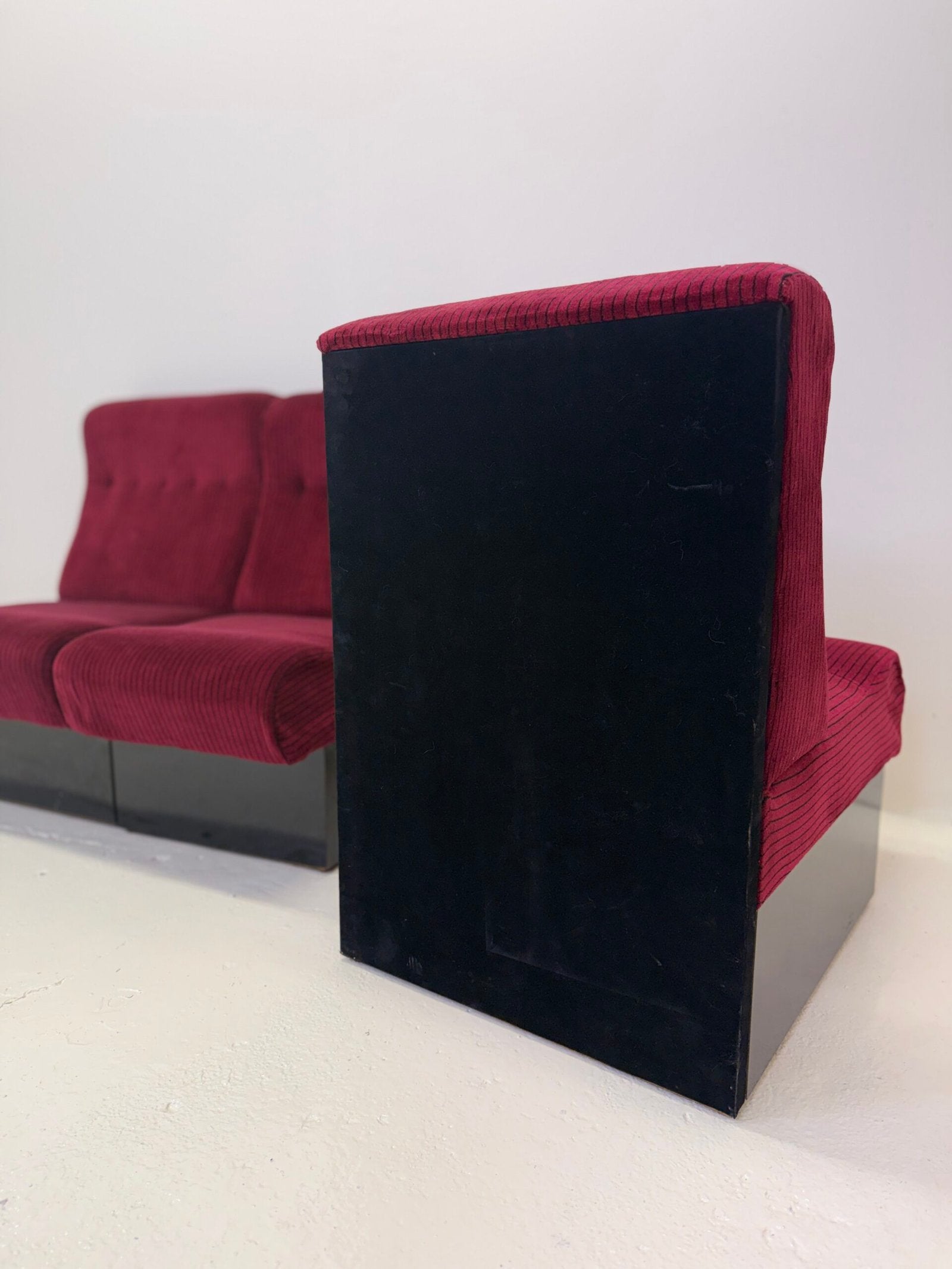 CANAPÉ MODULABLE "CINEMA", 3 CHAUFFEUSES — ITALIE,  1970s