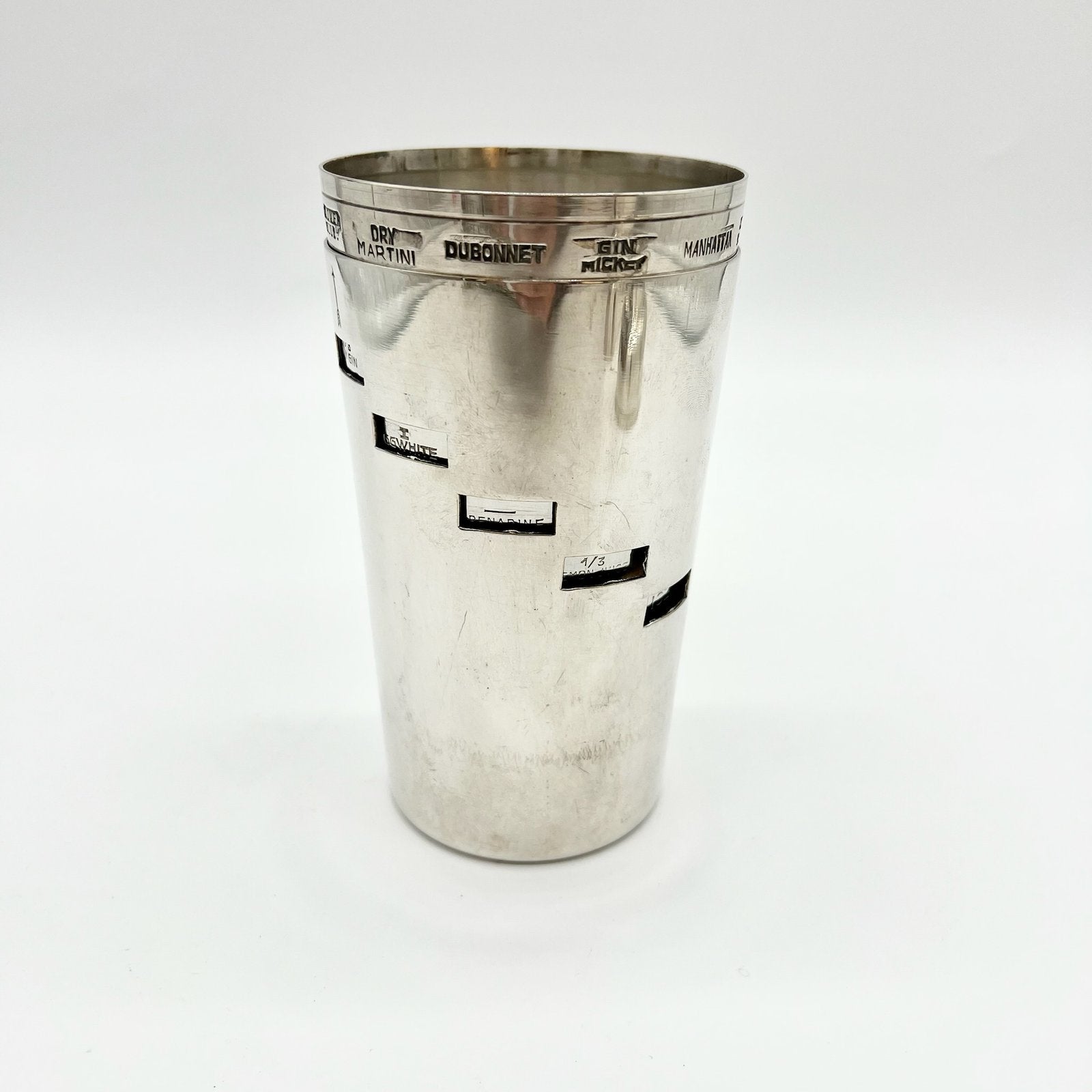 SHAKER ARGENT "DIAL A DRINK" BOSSI, ITALY 1960s