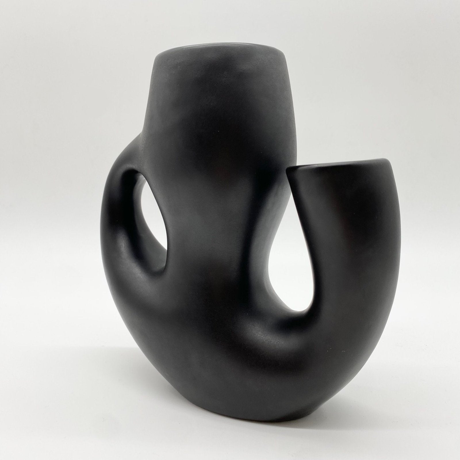 VASE "REVERNAY" CÉRAMIQUE NOIRE, 1950s