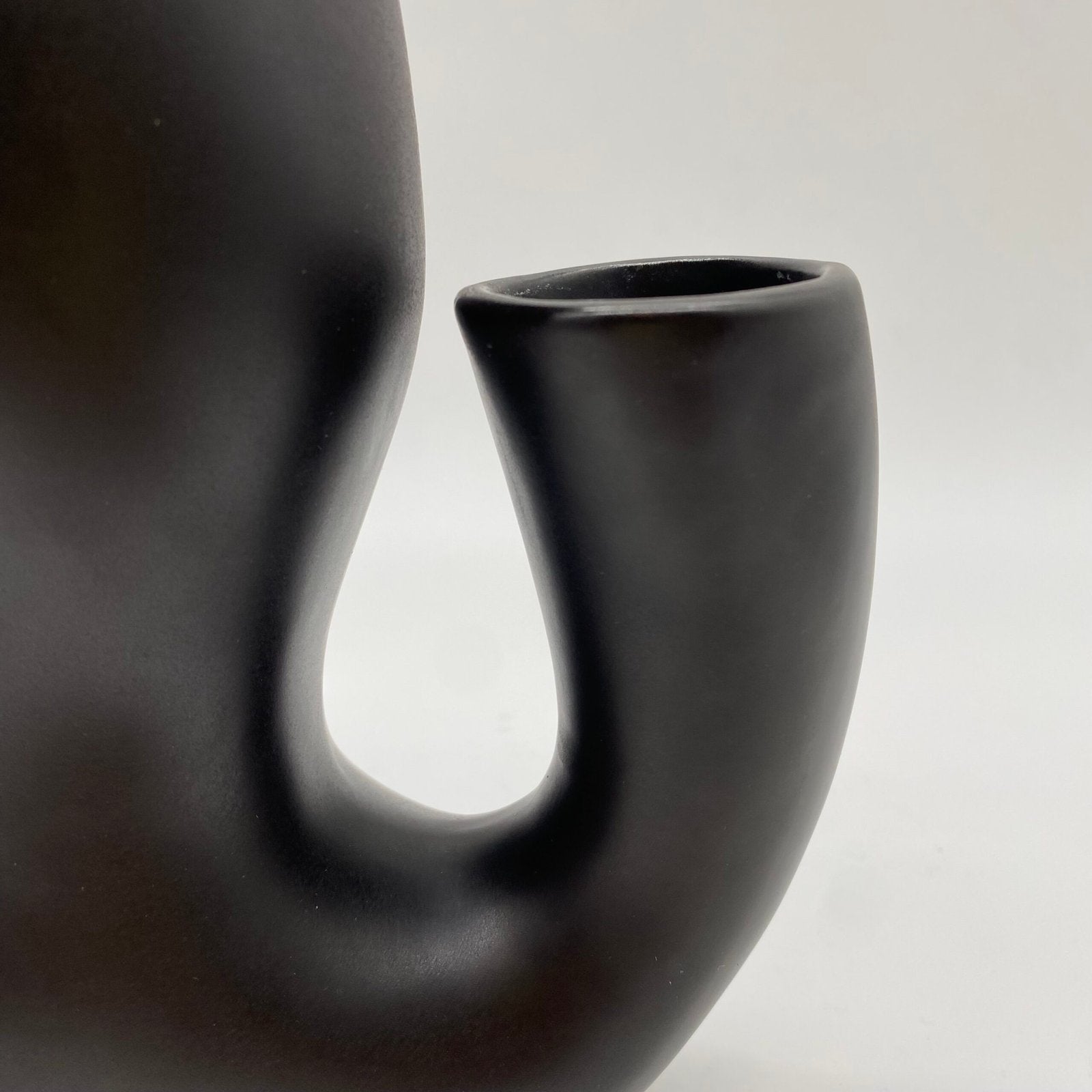 VASE "REVERNAY" CÉRAMIQUE NOIRE, 1950s