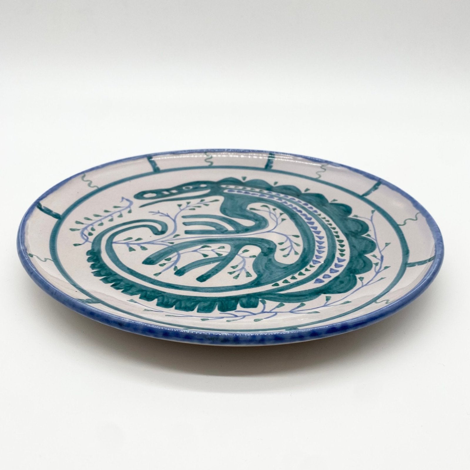 ASSIETTE "CROCO" CÉRAMIQUE POLYCHROME, VALLAURIS 1950s