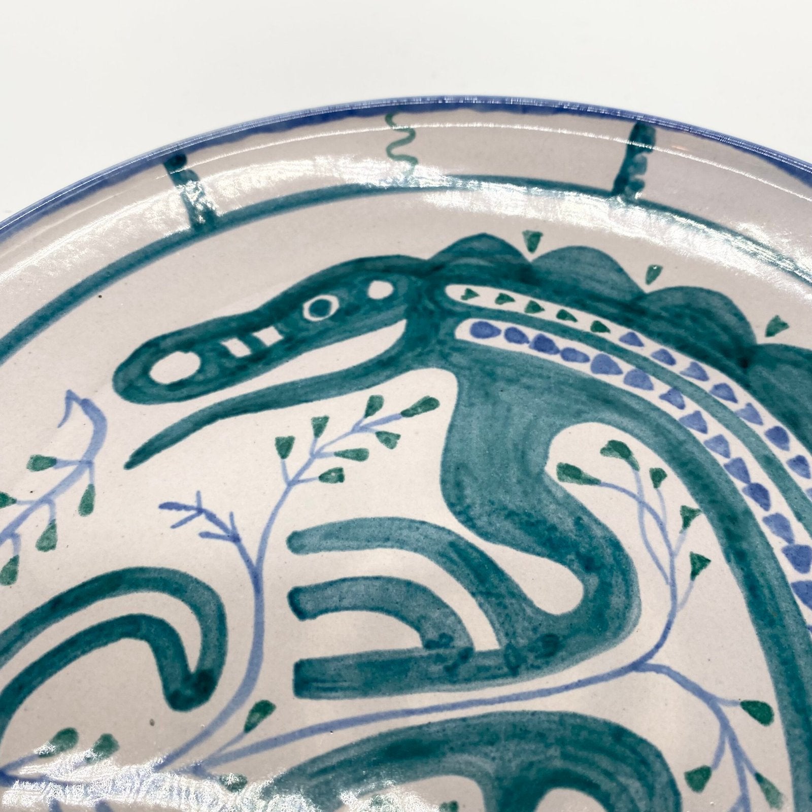 ASSIETTE "CROCO" CÉRAMIQUE POLYCHROME, VALLAURIS 1950s