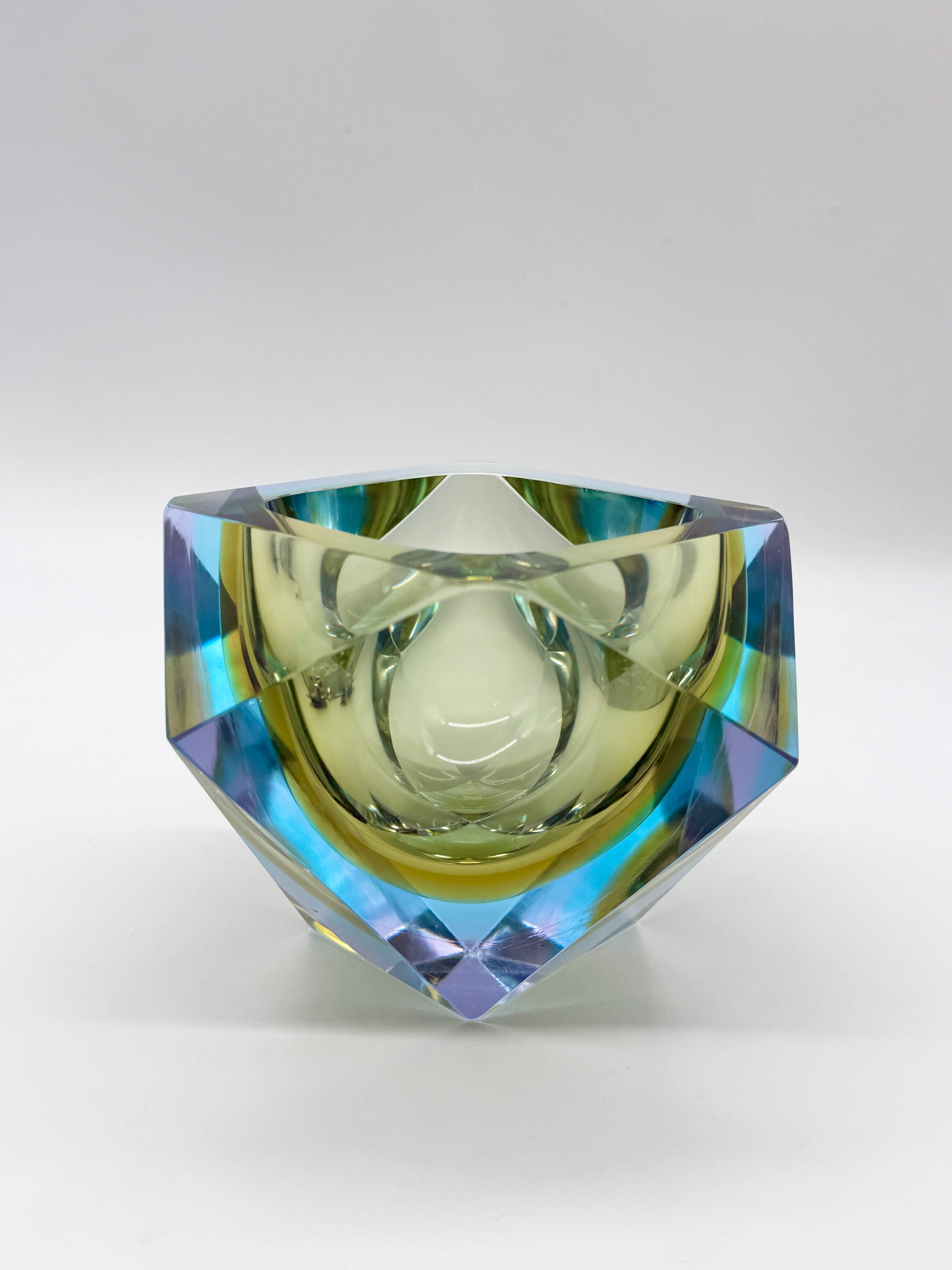 GRAND CENDRIER "SOMMERSO" EN VERRE MURANO, 1970s