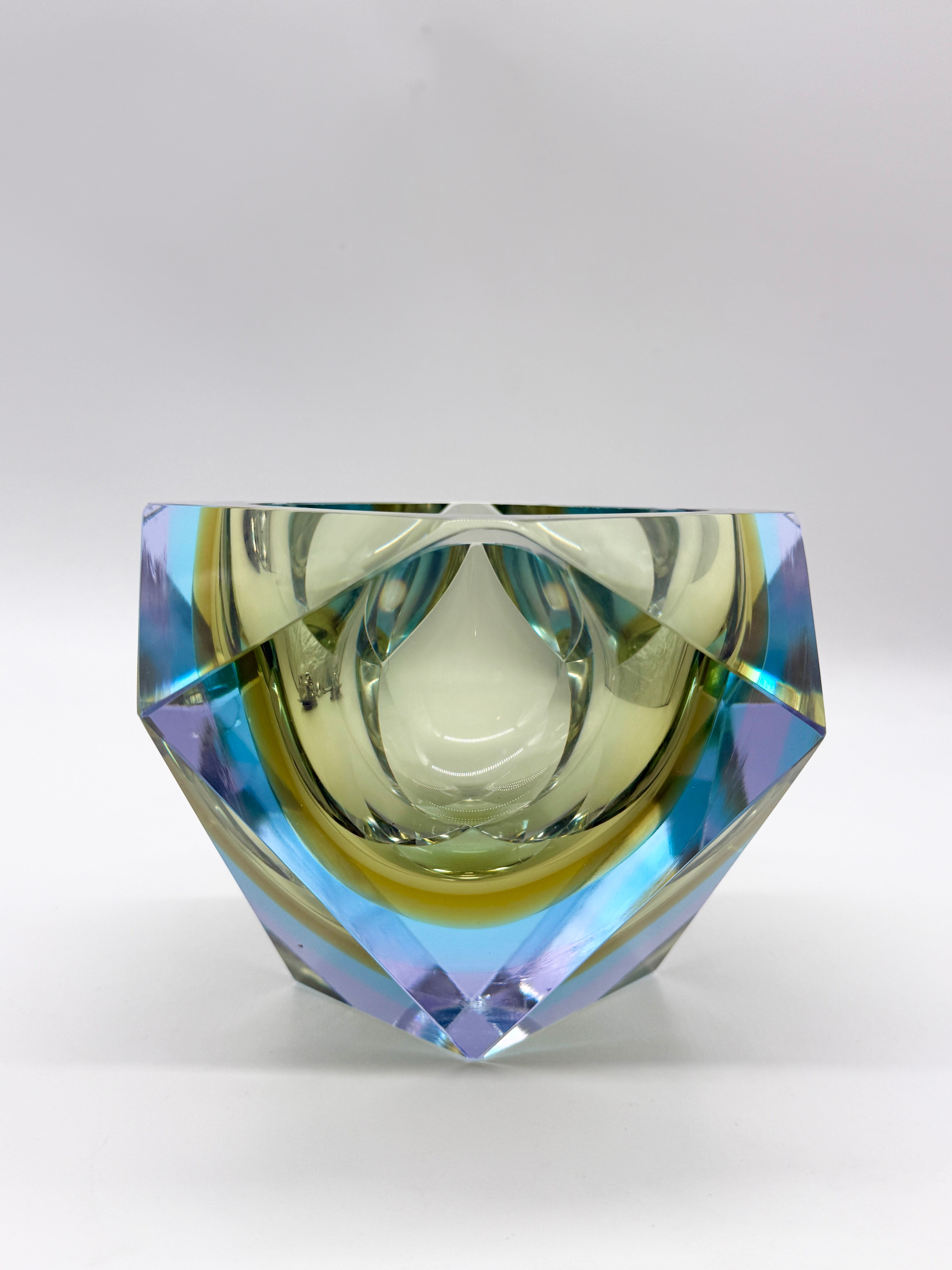 GRAND CENDRIER "SOMMERSO" EN VERRE MURANO, 1970s