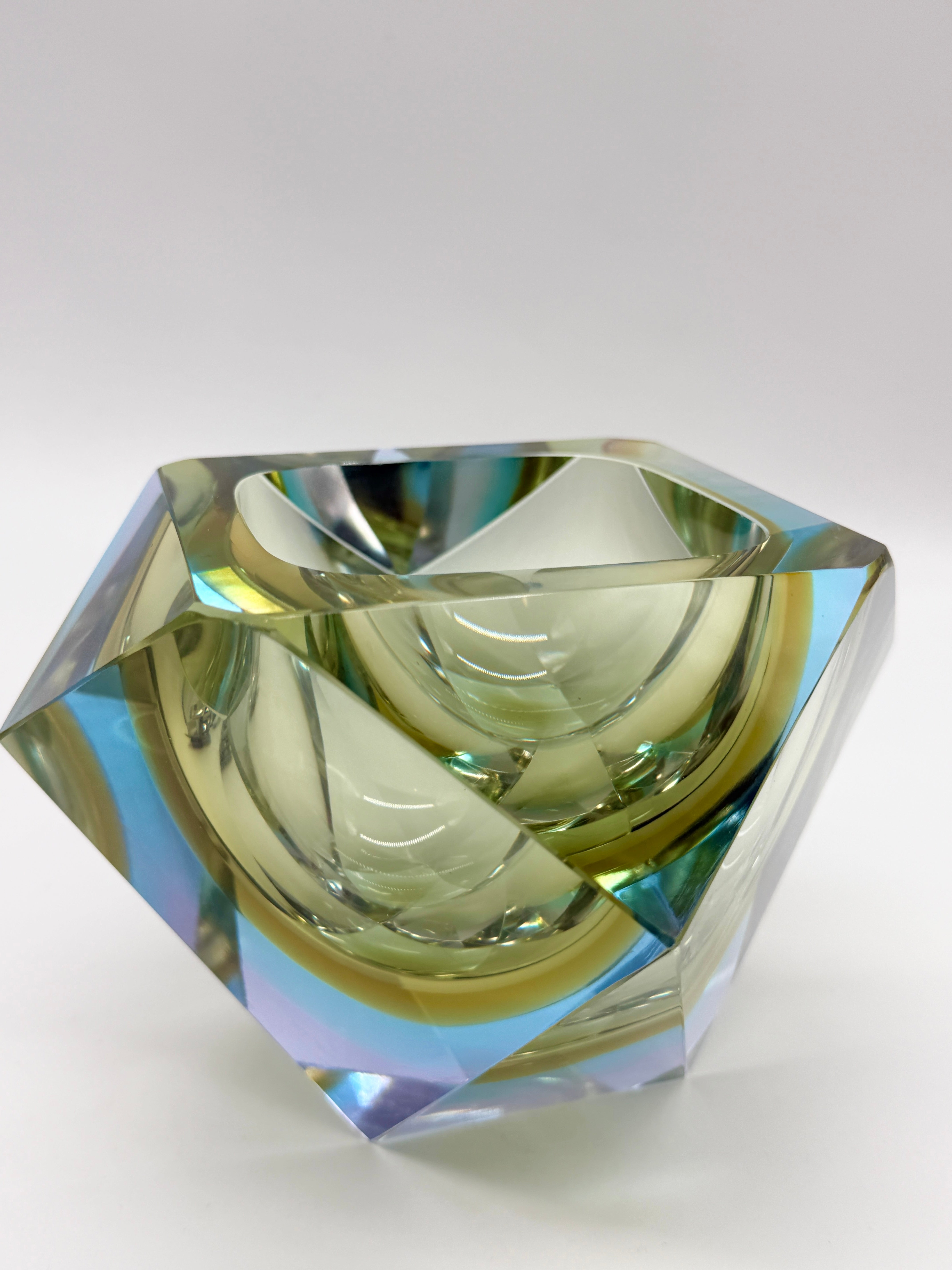 GRAND CENDRIER "SOMMERSO" EN VERRE MURANO, 1970s