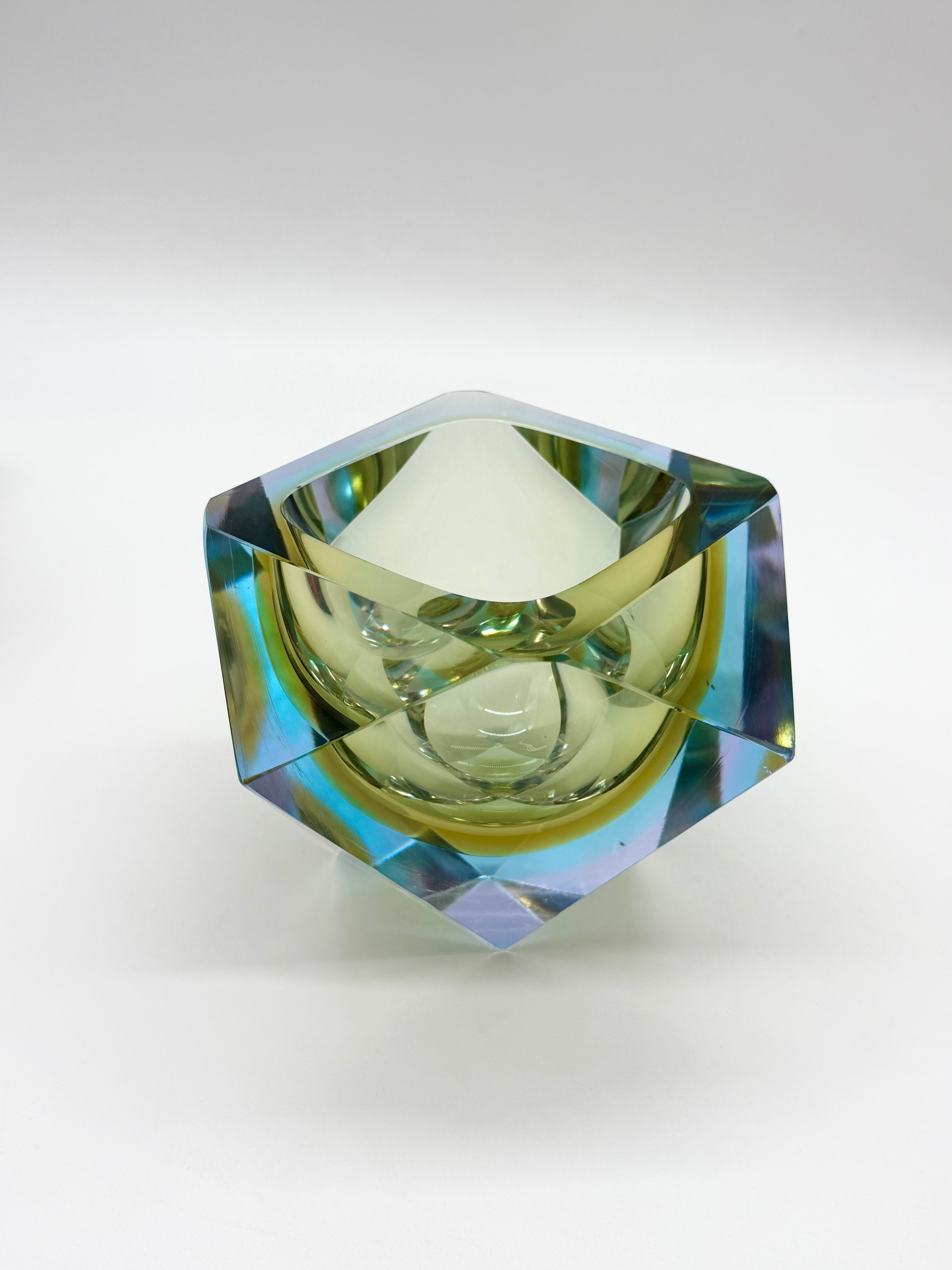 GRAND CENDRIER "SOMMERSO" EN VERRE MURANO, 1970s