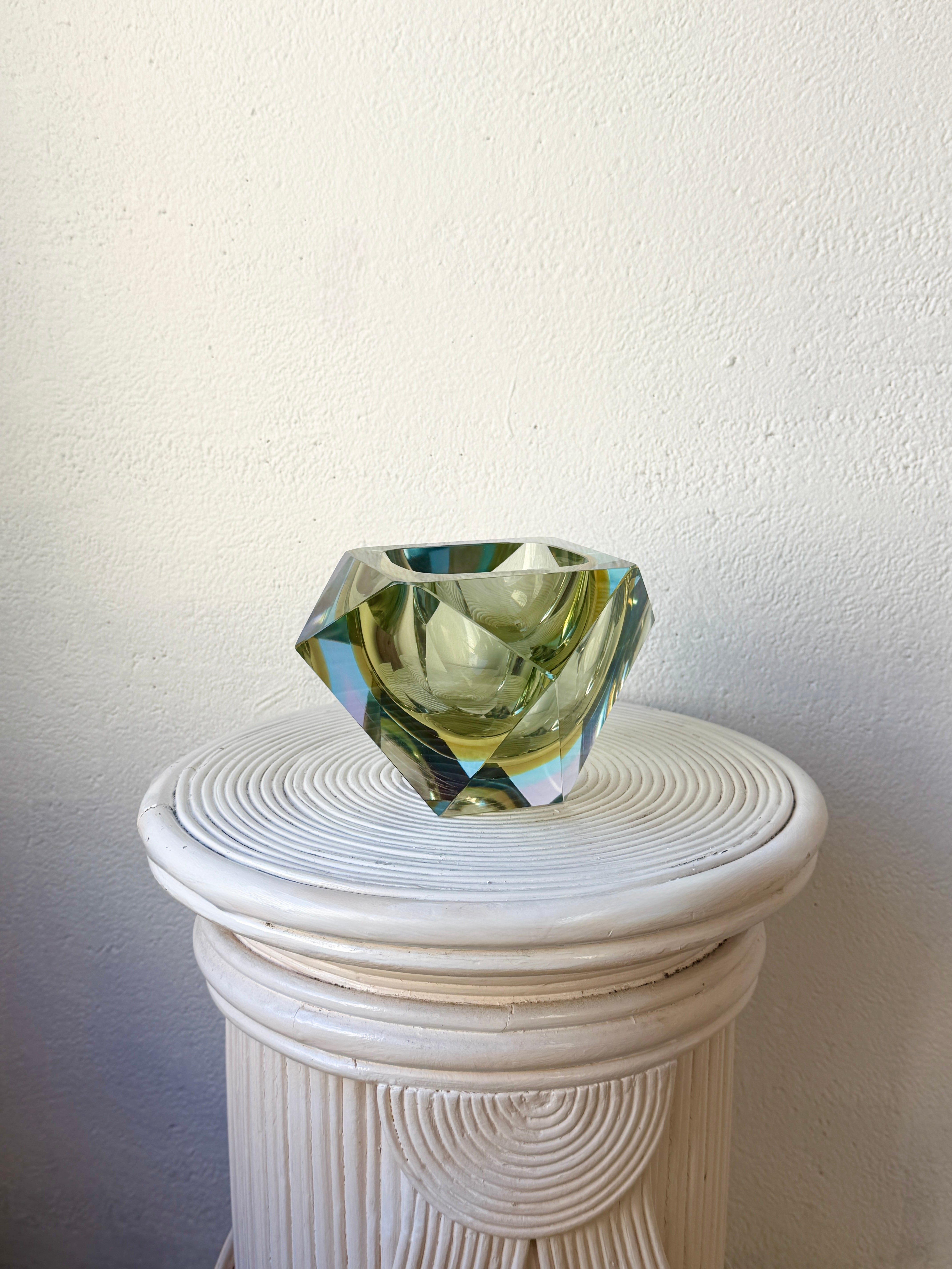 GRAND CENDRIER "SOMMERSO" EN VERRE MURANO, 1970s