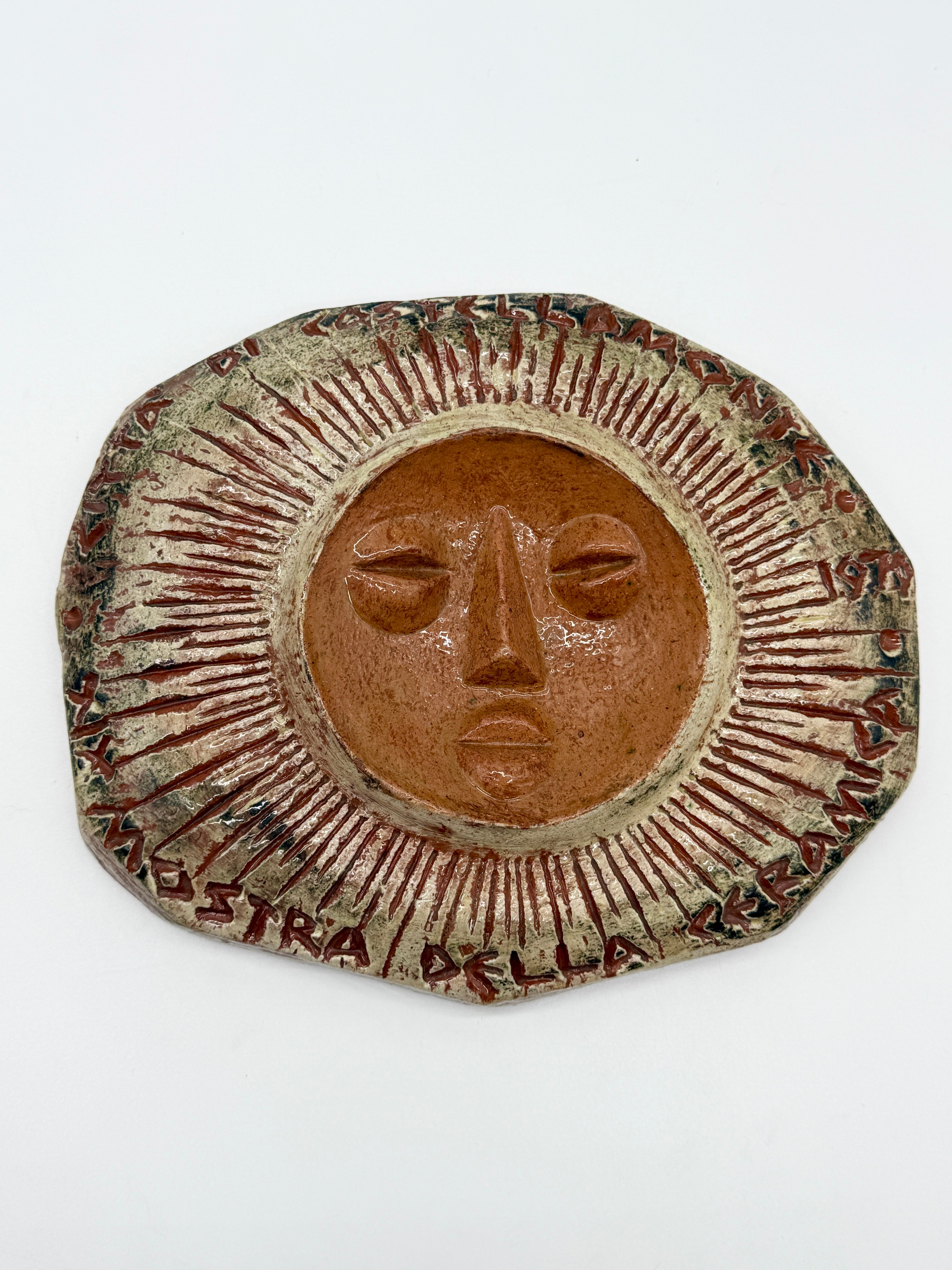 CÉRAMIQUE MURALE "SOLEIL" — CLIZIA (MARIO GIANI), 1979