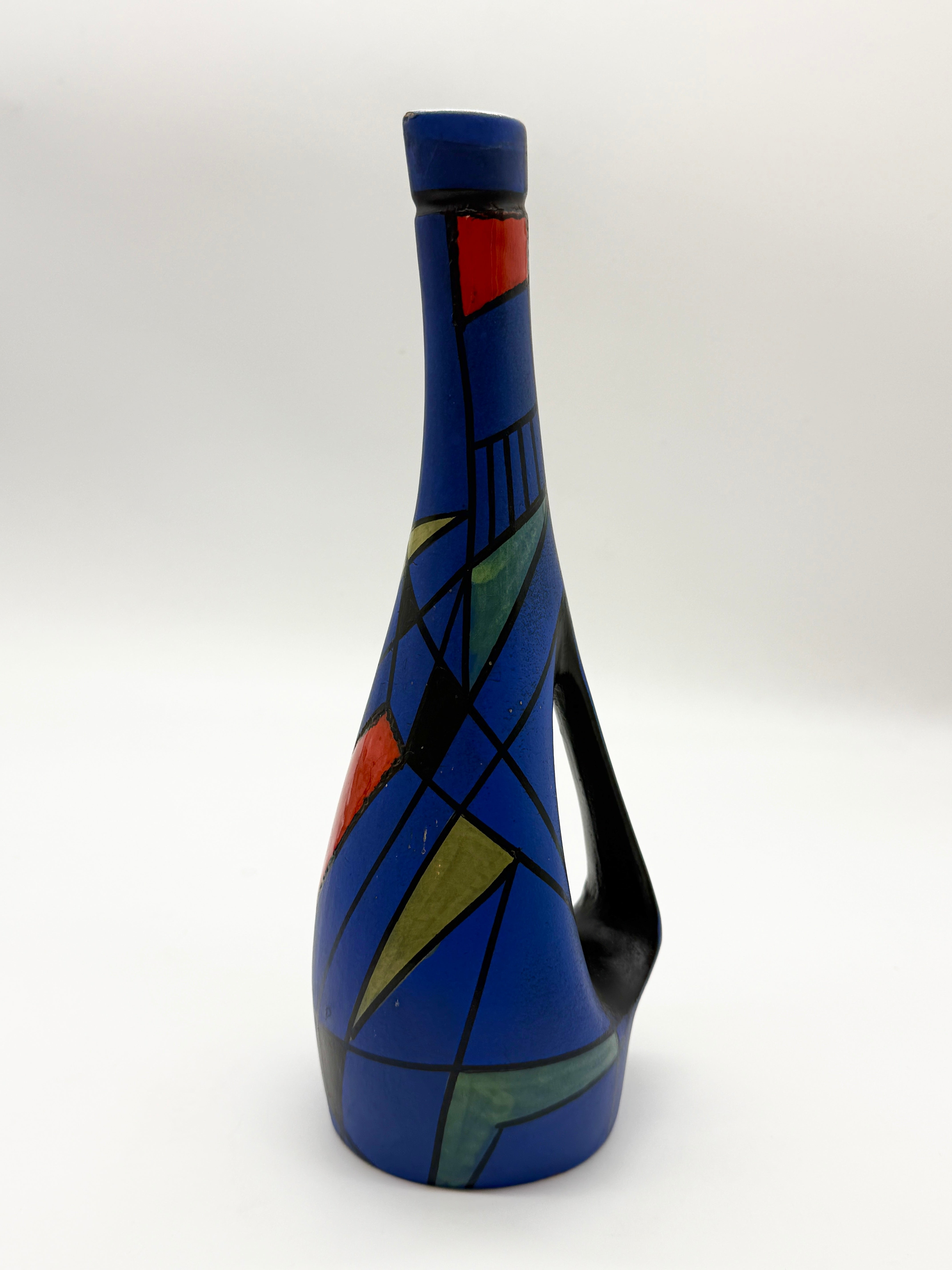 VASE / AIGUIÈRE EN CÉRAMIQUE "MAIOLICA DERUTA", ITALIE, 1960s