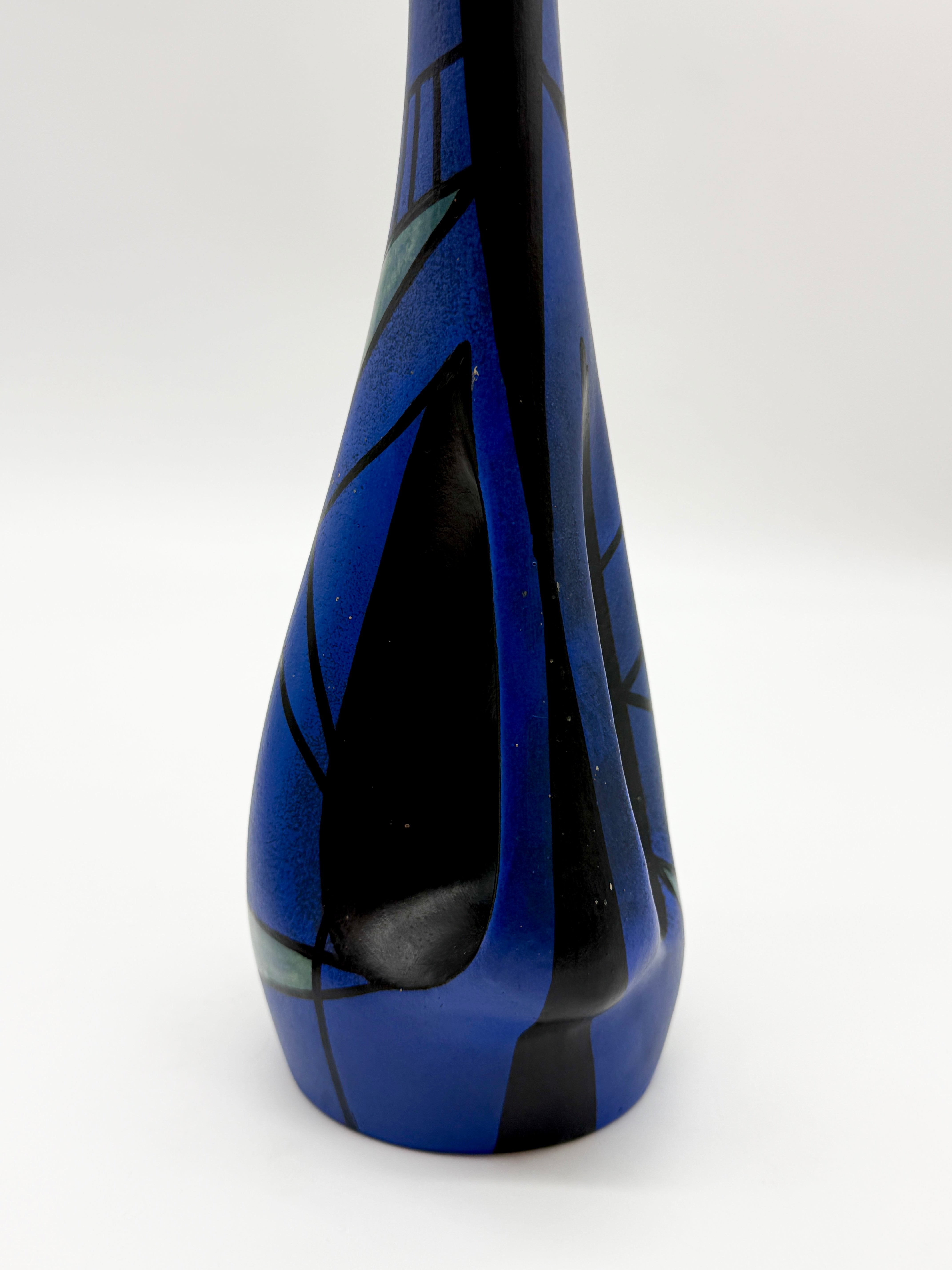 VASE / AIGUIÈRE EN CÉRAMIQUE "MAIOLICA DERUTA", ITALIE, 1960s