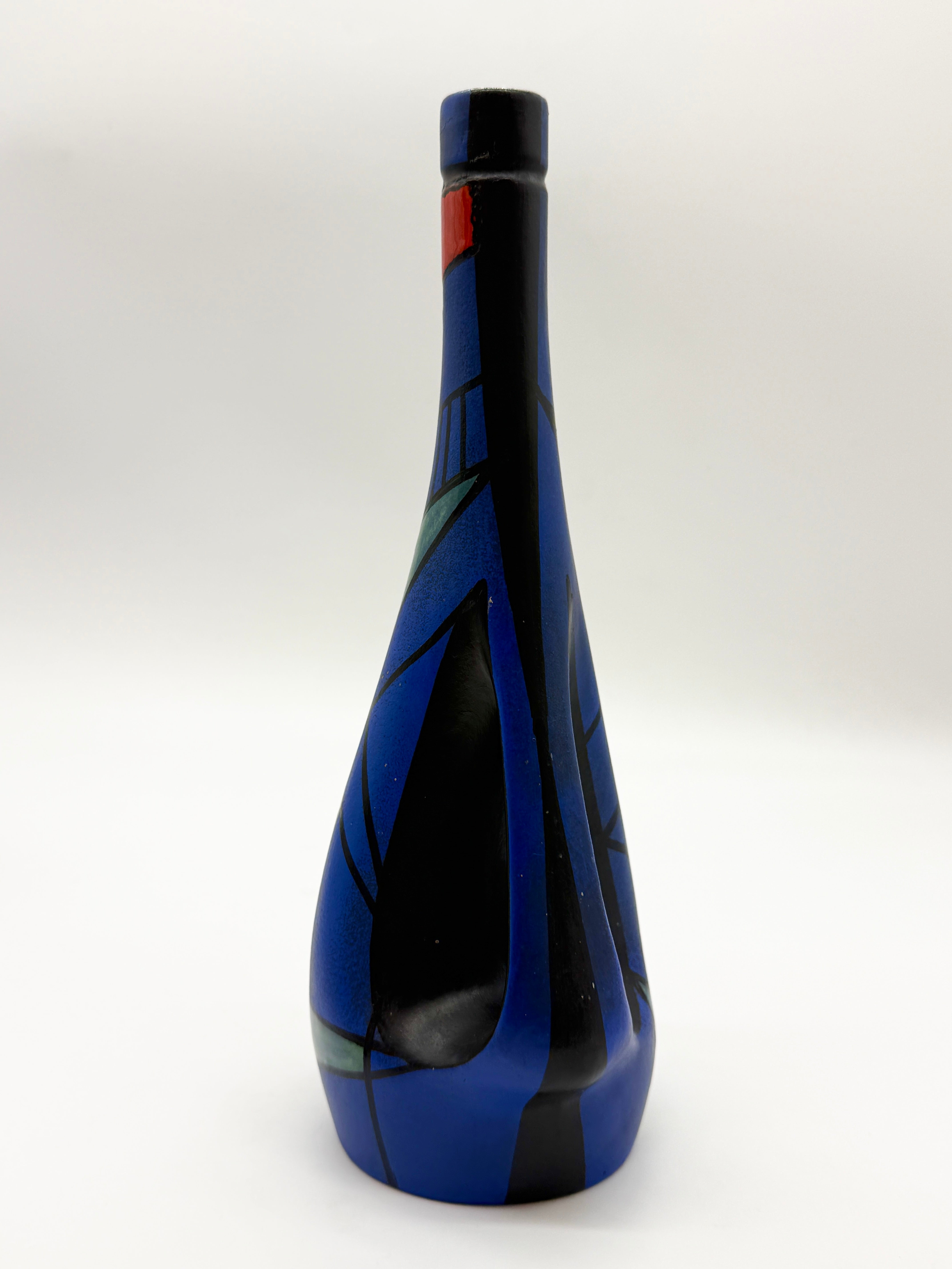 VASE / AIGUIÈRE EN CÉRAMIQUE "MAIOLICA DERUTA", ITALIE, 1960s